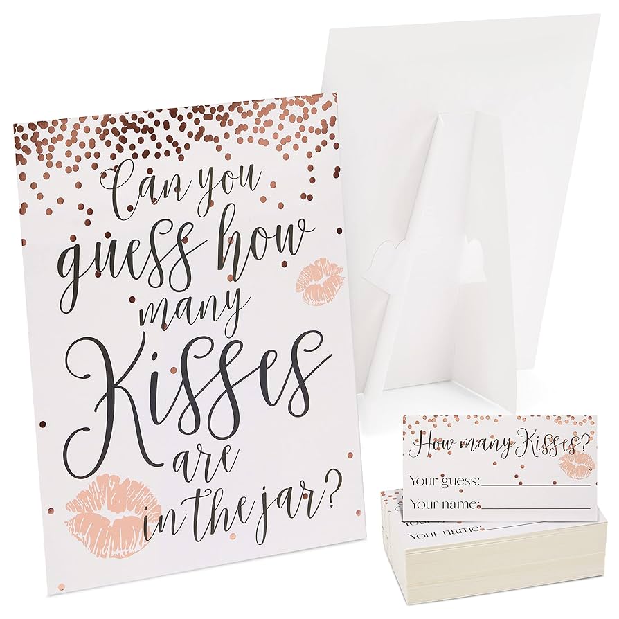 Amazon.com: Sparkle and Bash Guess How Many Kisses Bridal Shower Game for 60 Guests for Wedding (1 Rule Board, 60 Guessing Cards) : Home & Kitchen amazon-com-sparkle-and-bash-guess-how-many-kisses-bridal-shower-game-for-60-guests-for-wedding-1-rule-board-60-guessing-cards-home-kitchen
