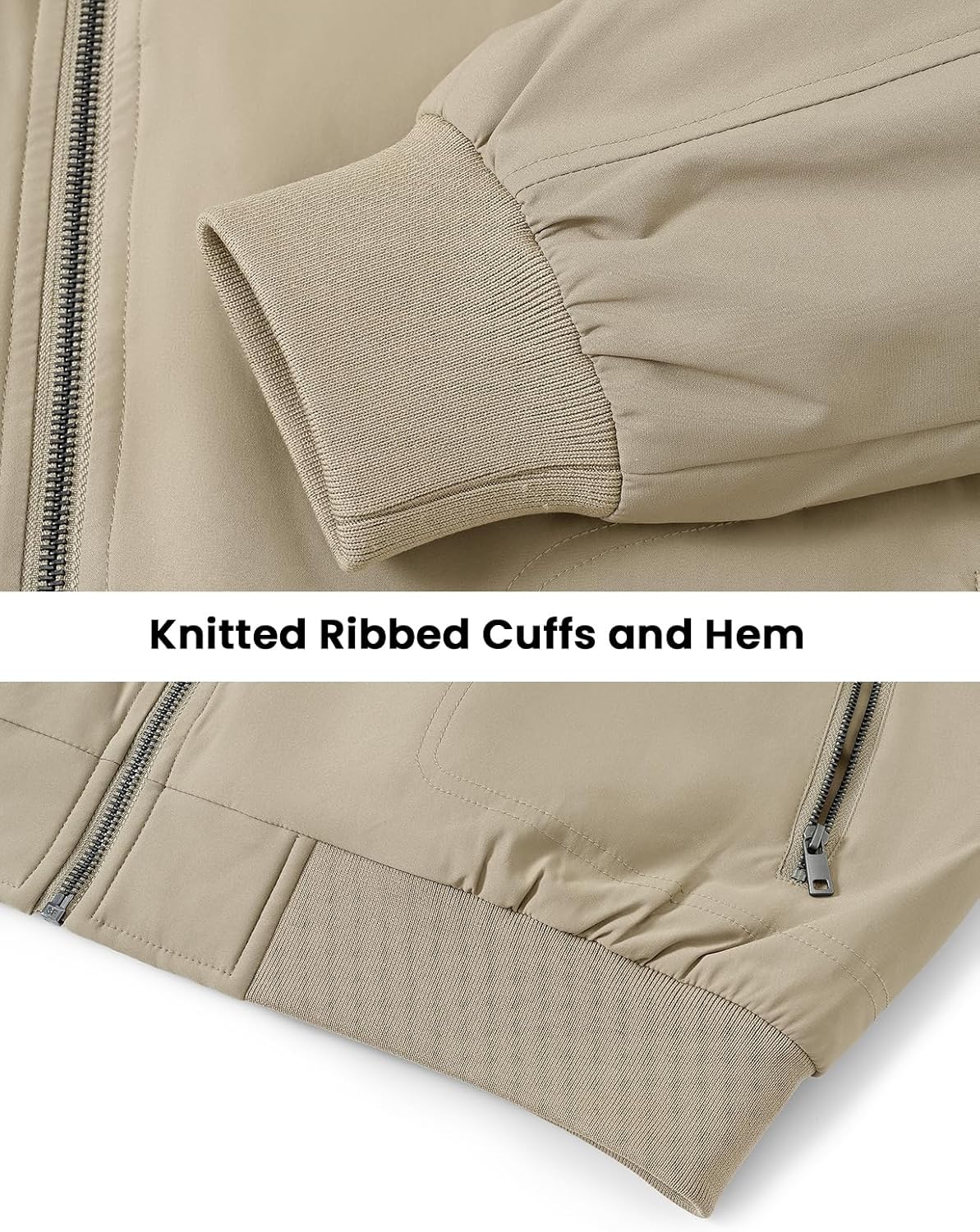 BGOWATU Men's Jacket Insulated Fall Winter jacket Zip Up Windproof Quilted Bomber Jackets Casual Warm Padded Coats - Image 6