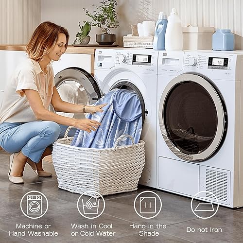 Miniatura 9 de OMERAI Manta refrescante para personas que duermen con calor, manta de verano transpirable con árboles de coco, manta fresca ligera para sudores