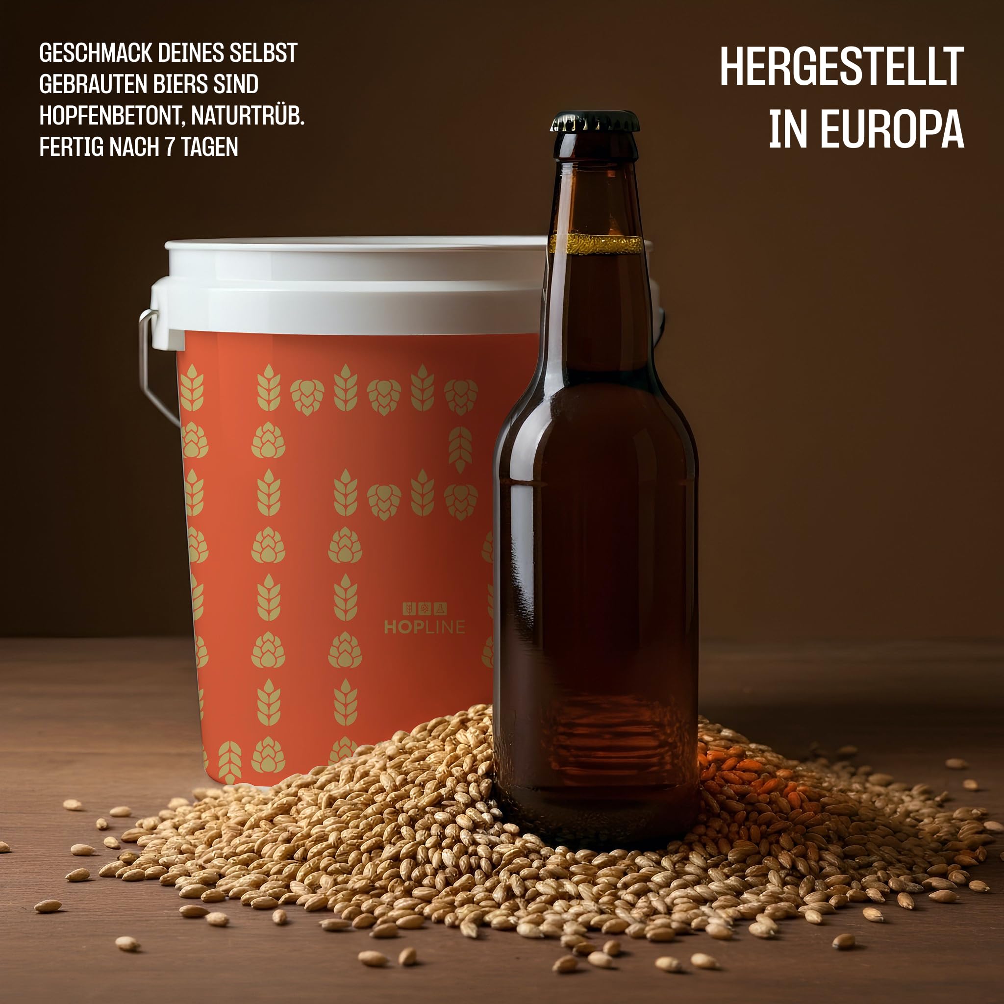 Hopline Bierbrauset Helles - Bier selber brauen - 5 Liter - Biergeschenk - Geschenke für Männer, Väter, Freunde - Geburtstagsgeschenk - Geschenkideen für Männer- Bier- Geschenke für Männer
