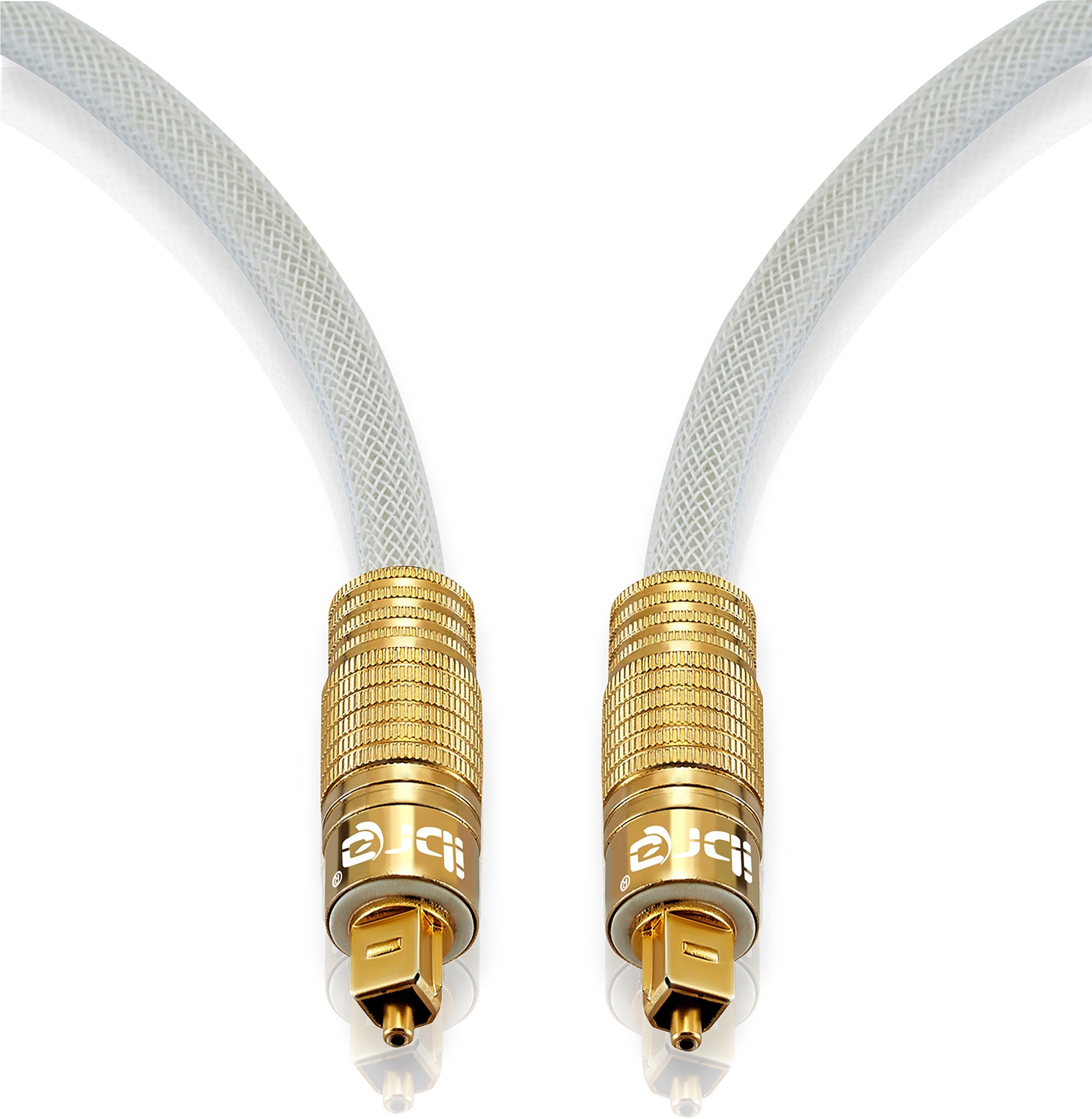 IBRA Premium White Digital Optical Audio Toslink Cable 5 feet (1.5 Meter)