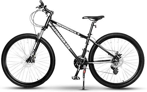 FORAKER - Bicicleta de montaña híbrida 300 para hombres y mujeres ruedas de 275 pulgadas 21 velocidades bicicletas ligeras color negro bicicleta