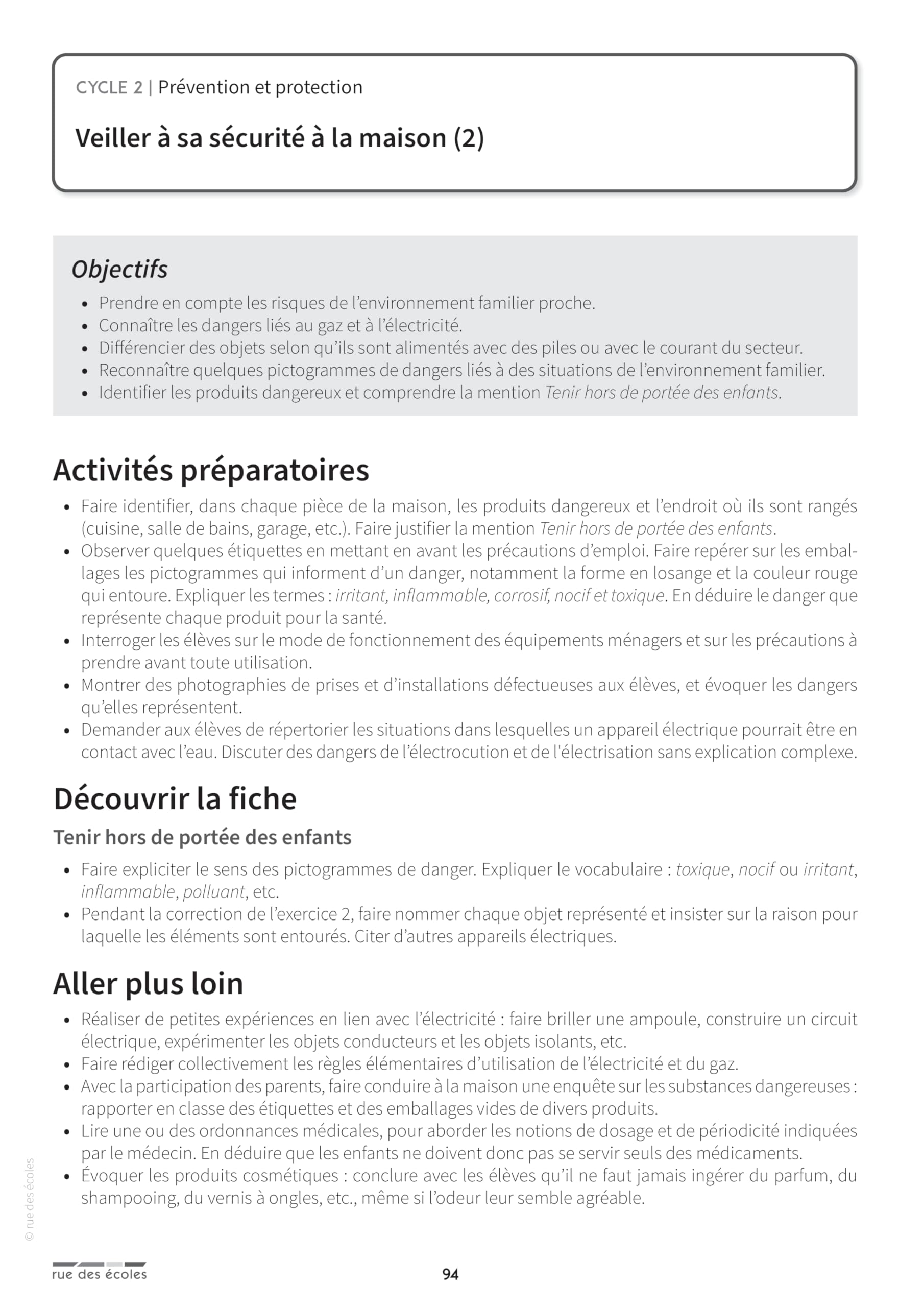 Apprendre à porter secours Cycles 1, 2 et 3: Un matériel pédagogique prêt à l'emploi