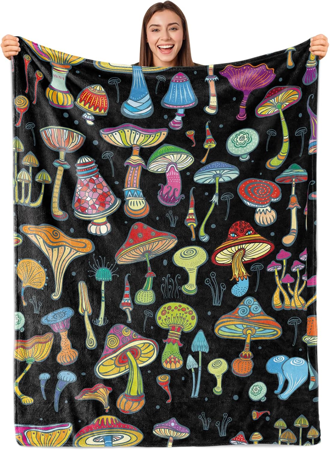 Amazon.com: Mushroom Decor Blanket Lightweight Funny Jellyfish Shape ...