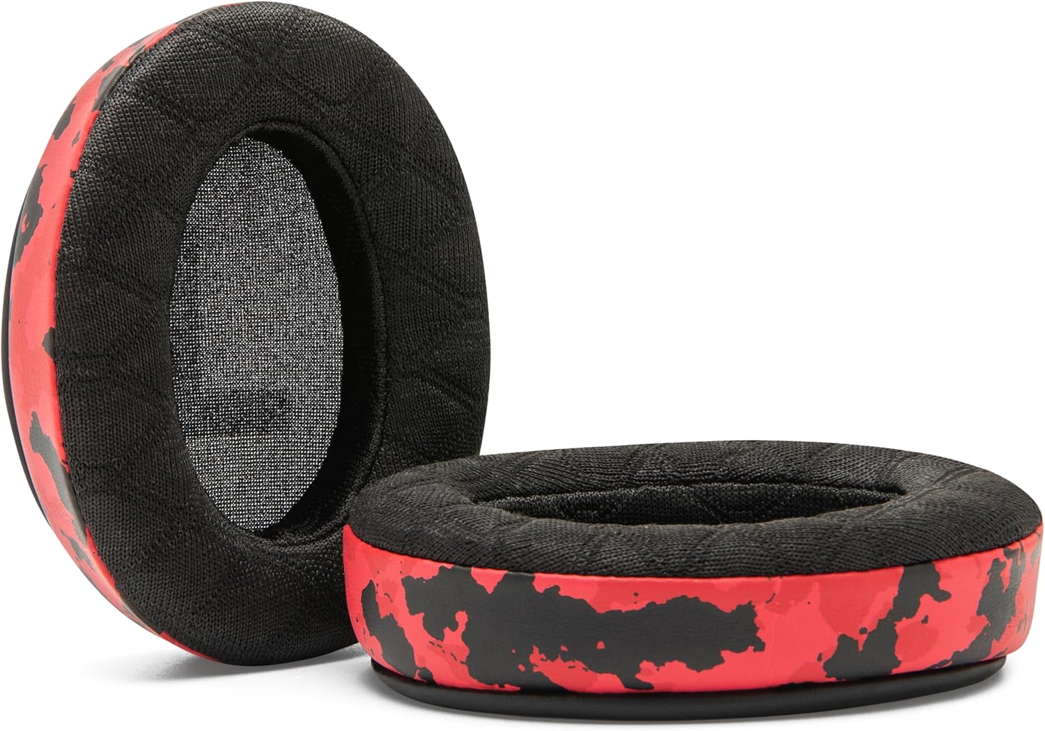WC Freeze V2 Cloud Alpha - Angled Cooling Gel Earpads for HyperX Cloud Alpha & More, by Wicked Cushions | Angled Pads for Extreme Comfort, New Freeze V2 Cooling Fabric, Extra Thick | Red Camo