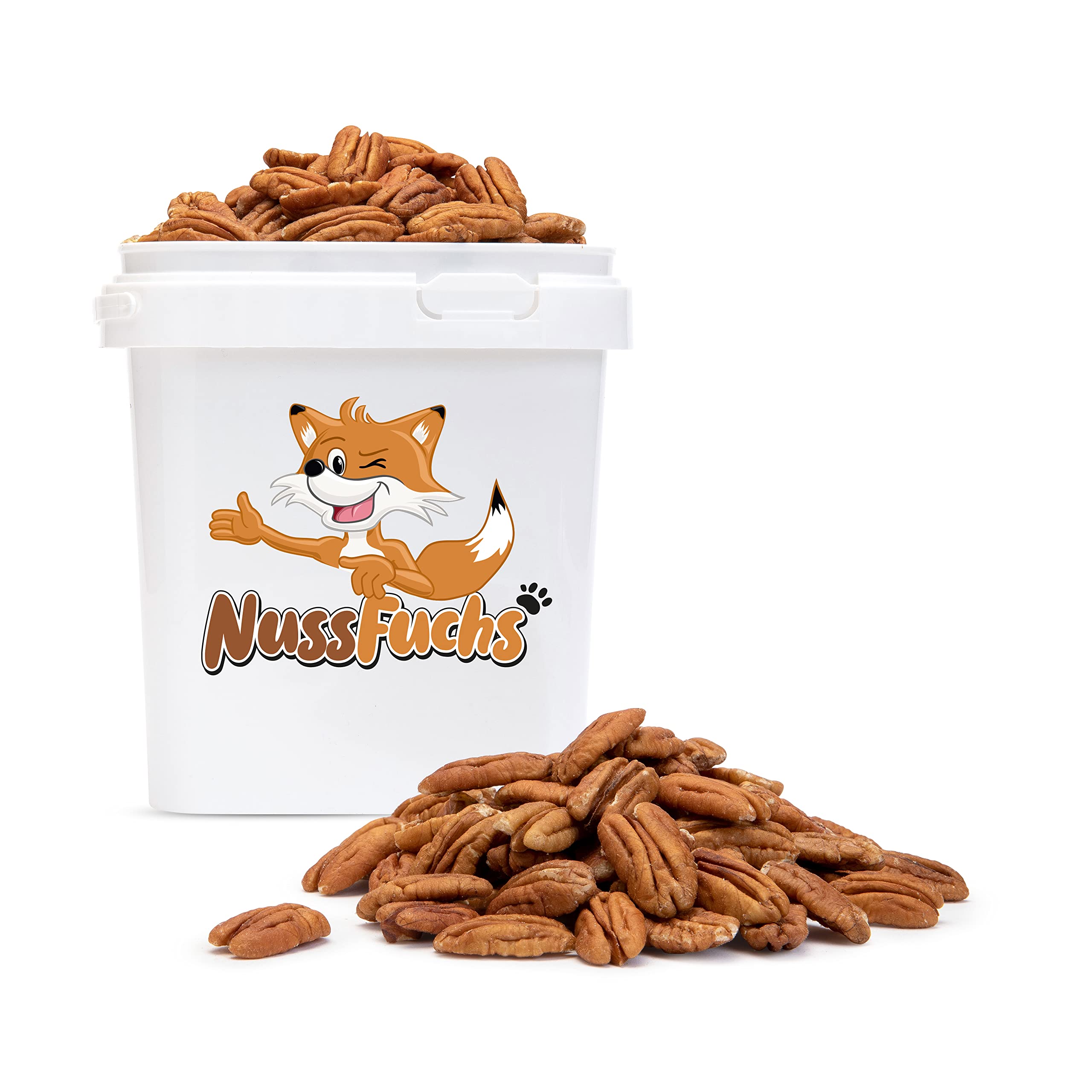 Pekannuss Pecanuss 2,5kg ganze Pekannusskerne roh ohne Schale - naturbelassen ungeröstet ungesalzen - ganze Pekannuss Kerne Hälften naturbelassen ohne Zusätze ungeschwefelt - (2,5kg)