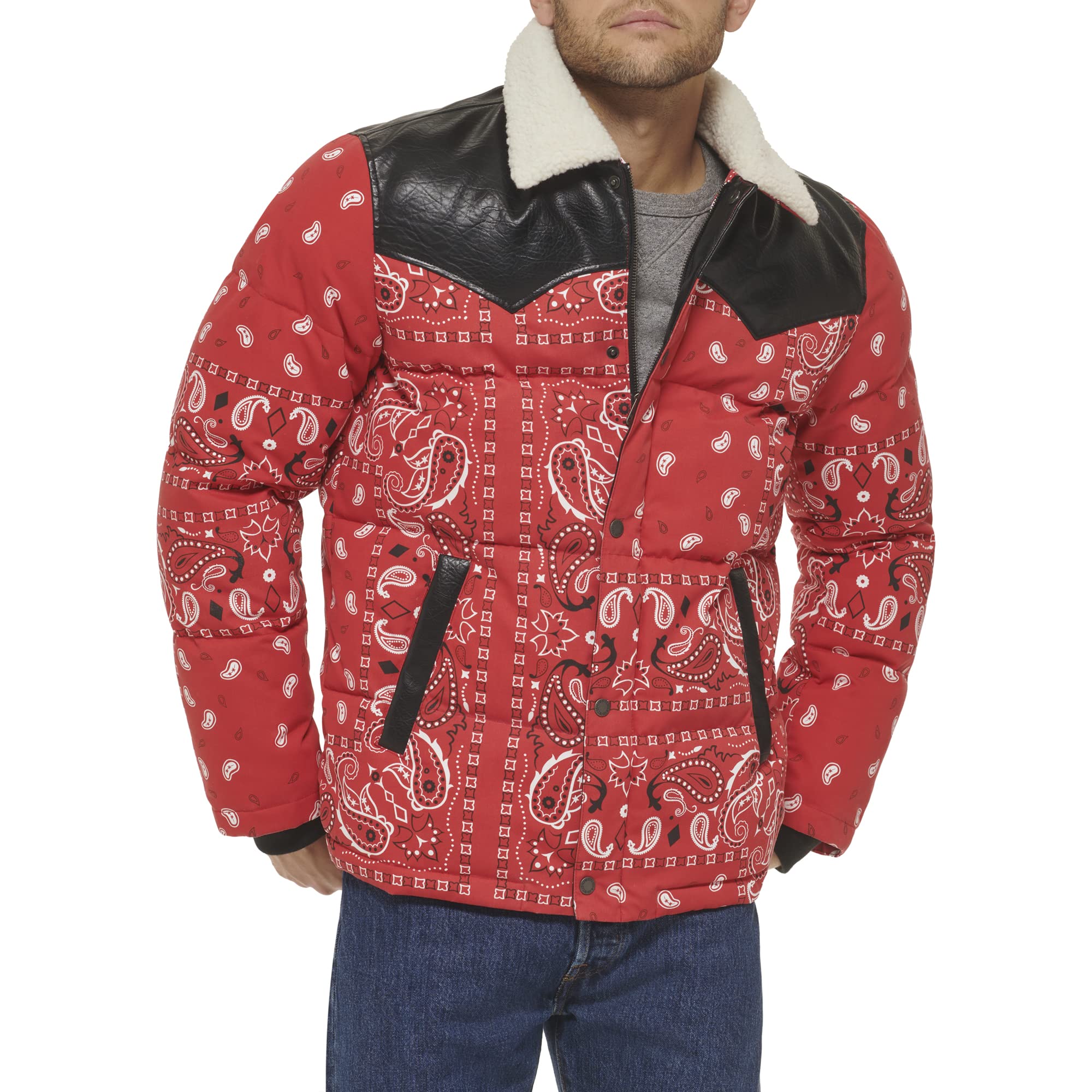 Men's Out West Mixed Media Puffer Jacket