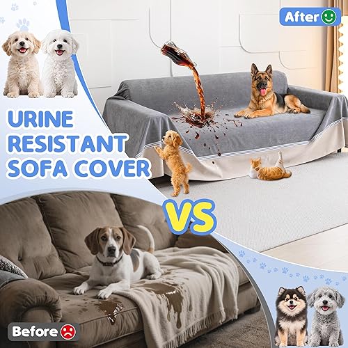 Miniatura 2 de Loiion Funda para sofá de perro gris oscuro-6