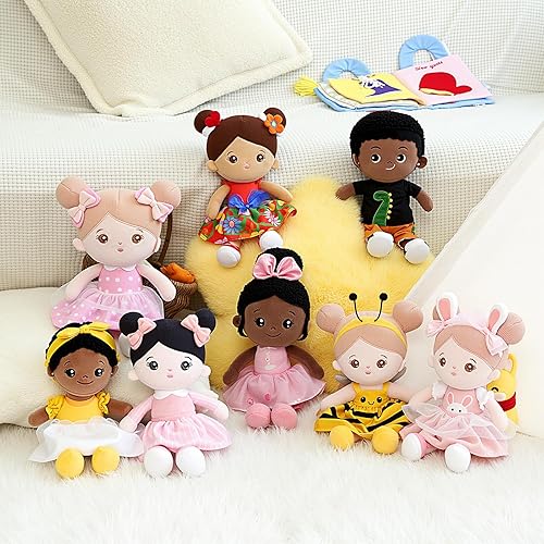 Miniatura 6 de OUOZZZ Muñeca de bebé suave para niñas  My First Baby Doll Regalos de cumpleaños para niñas, muñecas de trapo de felpa de abeja amarilla, juguete de