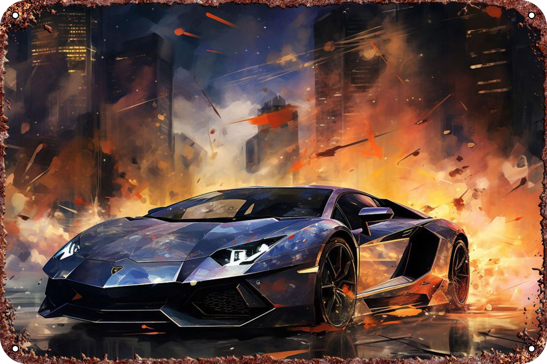 My Essenza automobileOutdoor Home Wall Decoration etal Tin Signs Coffee Bar Garage Vintage Poster Wall Decor Gifts 12 X 8 Inches