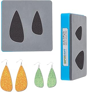 Leather Cutting Die 2 Sizes Drop Earring Embossing Wood Die Leather Cutting Mold Template Die Cuts for DIY Art Crafts Fabric Accessory Earring Jewelry Making and Home Decoration