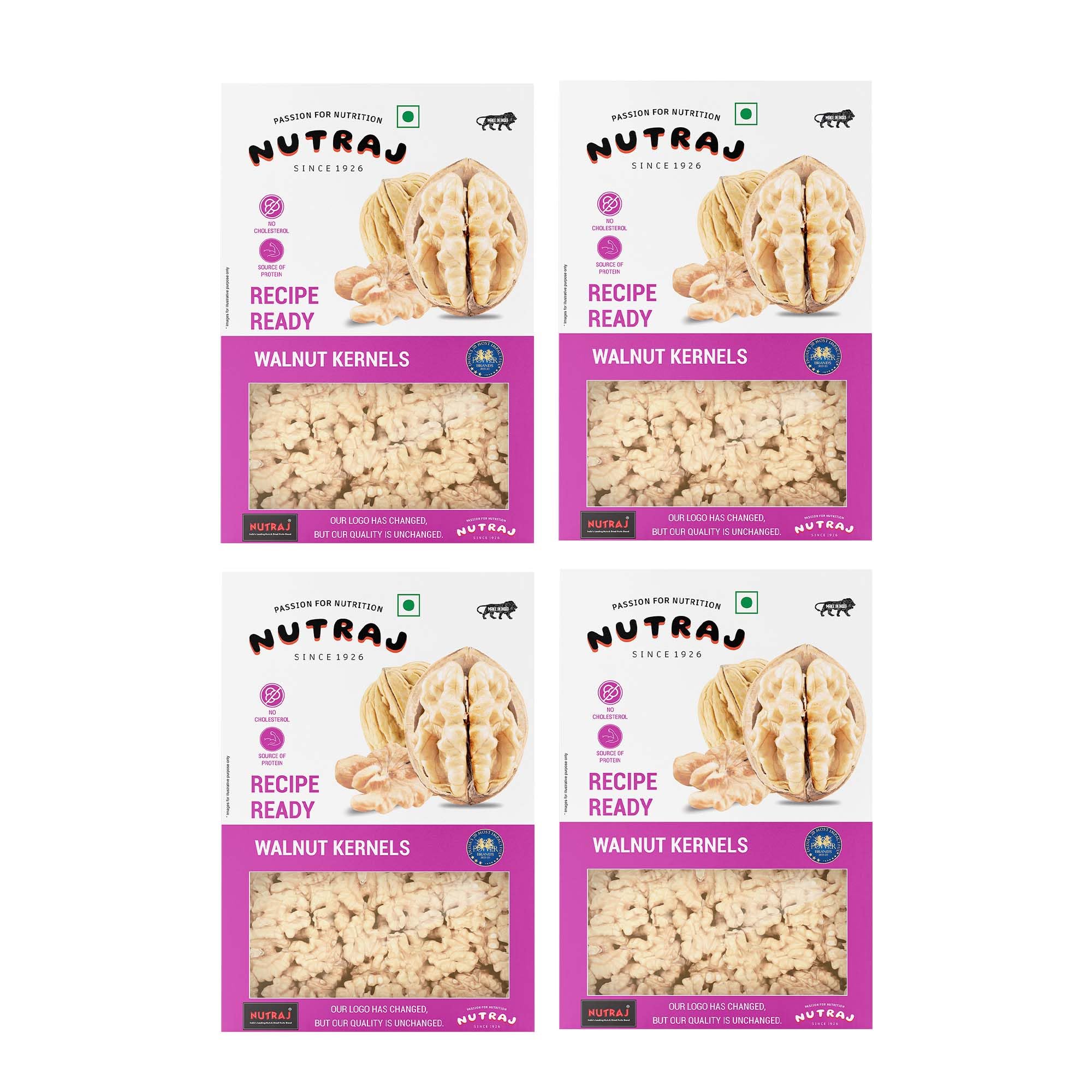 Recipe Ready Walnut Kernels 1 Kg (250g x 4) Without Shell | Akhrot giri | Dry Fruits | Nuts | Grocery Items