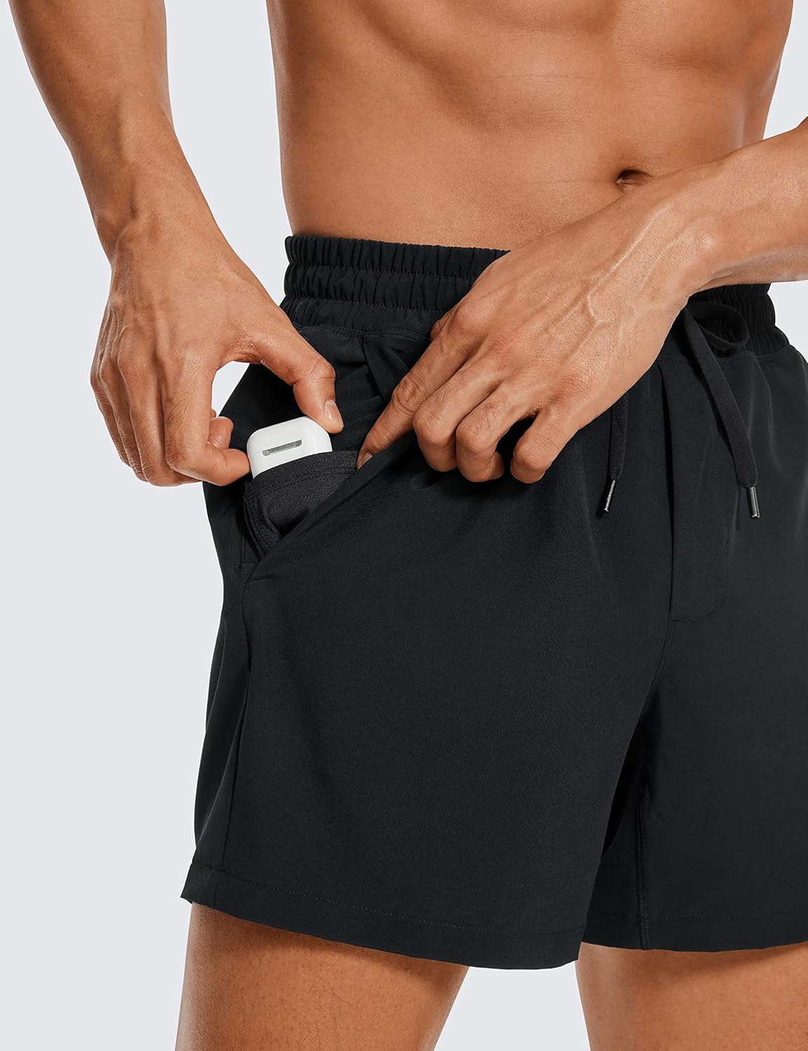 CRZ YOGA Men's Linerless Workout Shorts 5'' - Lightweight Quick Dry for Running Sports Athletic Gym with Pockets - Image 3