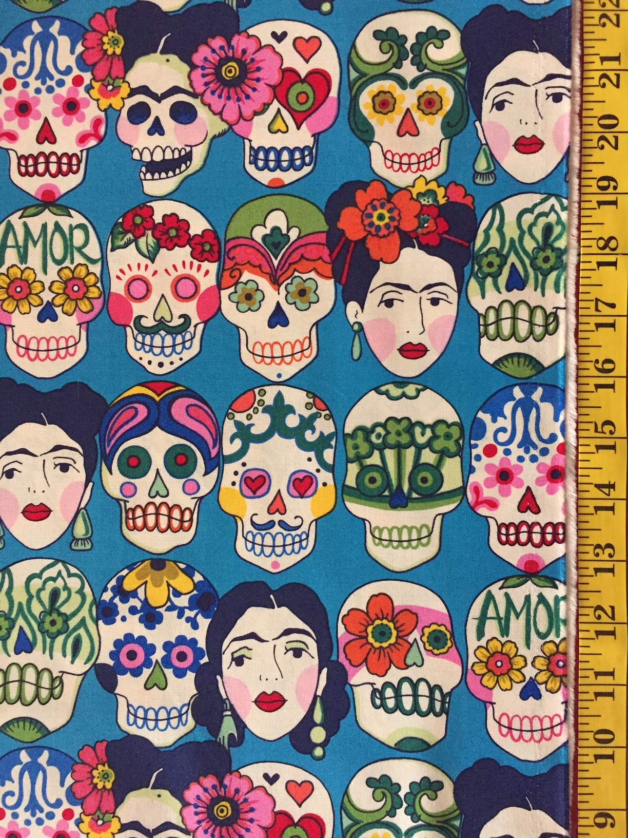 Gotas de Amor Blue Frida Alexander Henry Fabric - by The Yard (Yard)