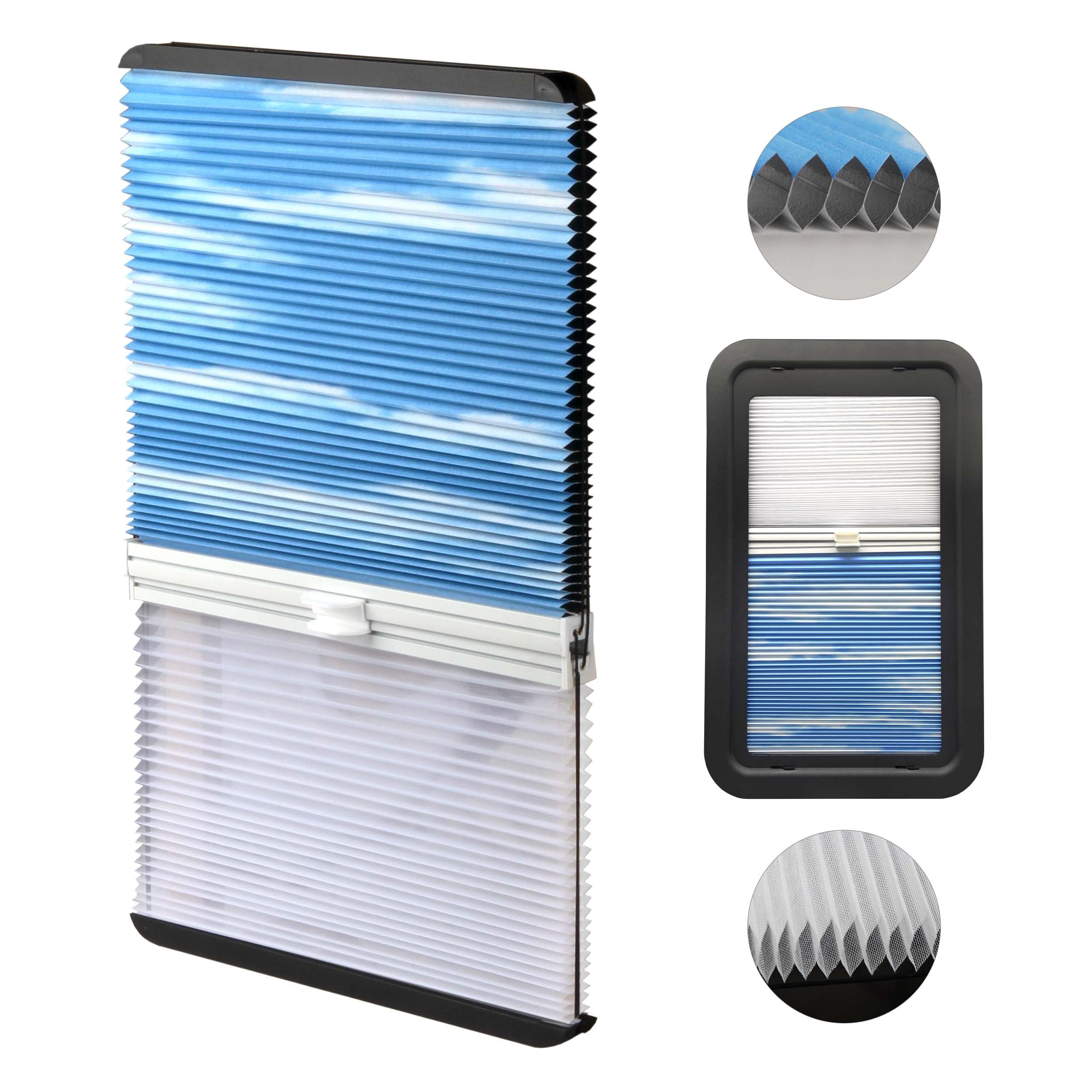 CHOOSEU Thin Shade Ready for RV Window, RV Window Replacement for Lippert Prepped Entry Door, 12