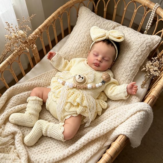 Realistic Reborn Baby Dolls 19 Inch Real Life Baby Dolls Girl Lifelike Newborn Baby Doll that Look Real Sleeping Doll Soft Cloth Body Look Like A Real Babies Doll for Kids
