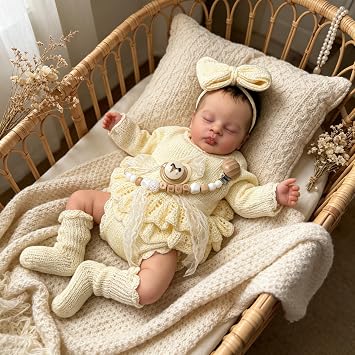 Realistic Reborn Baby Dolls 19 Inch Real Life Baby Dolls Girl Lifelike Newborn Baby Doll that Look Real Sleeping Doll Soft Cloth Body Look Like A Real Babies Doll for Kids