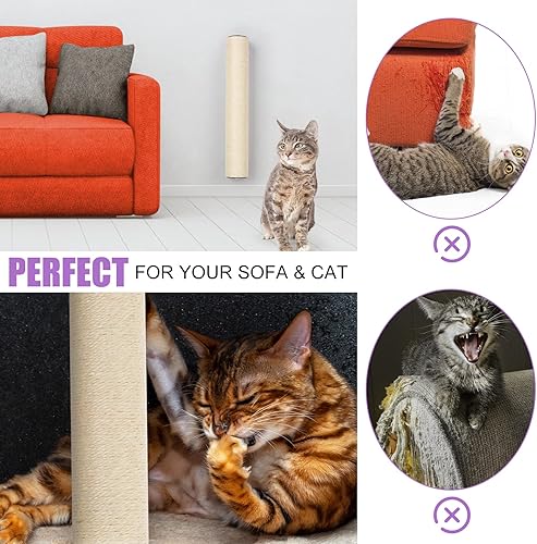 Miniatura 3 de BEBOBLY Poste rascador de gato montado en la pared para gatos de interior  Estantes de pared para gatitos muebles de escalada  Árbol rascador de