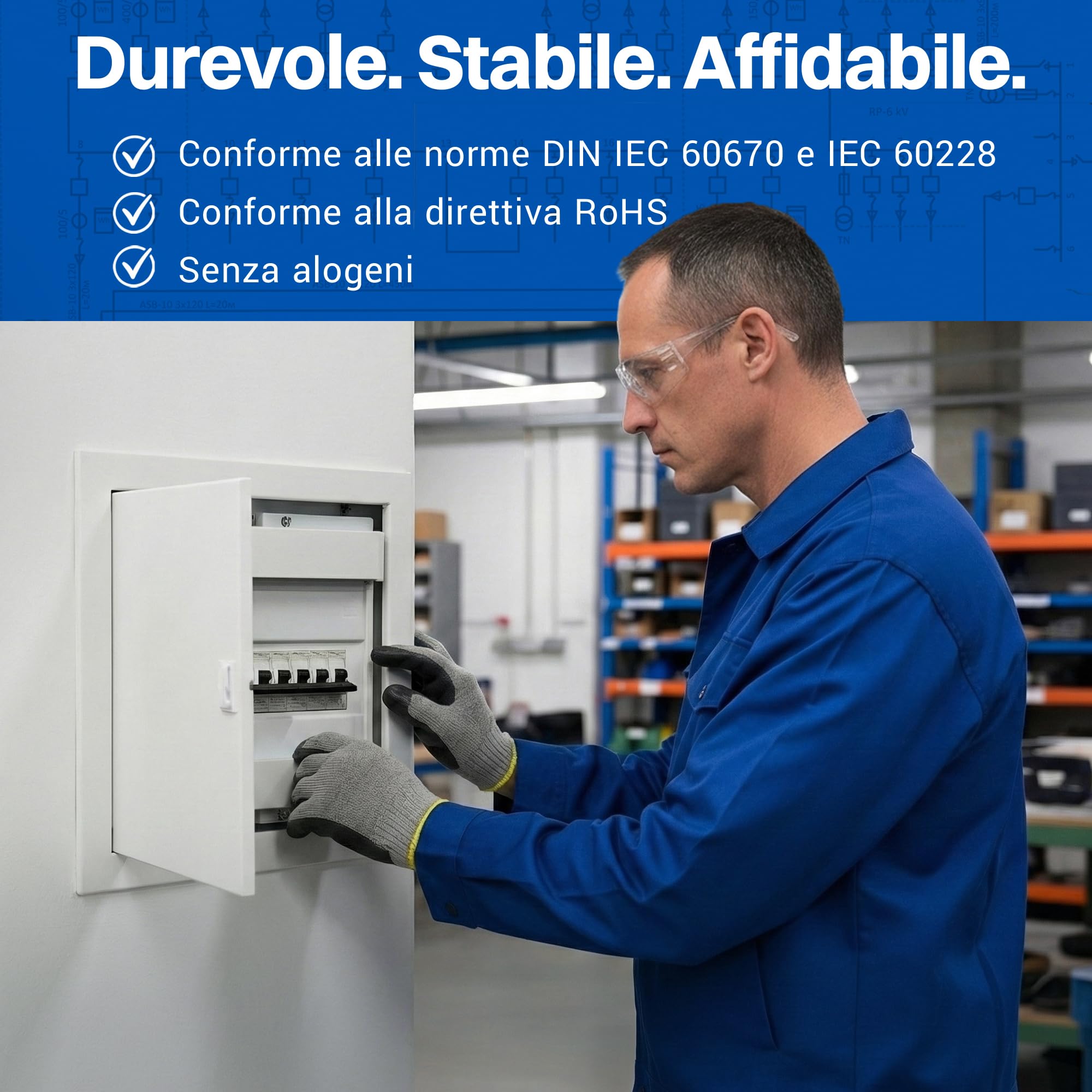 Intratec Quadro Elettrico da Incasso 1 File – Centralino di Distribuzione IP40 per 12 Moduli con Porta Metallica Bianca e Guida DIN per Impianti Elettrici Interni – 346 x 317 x 92mm