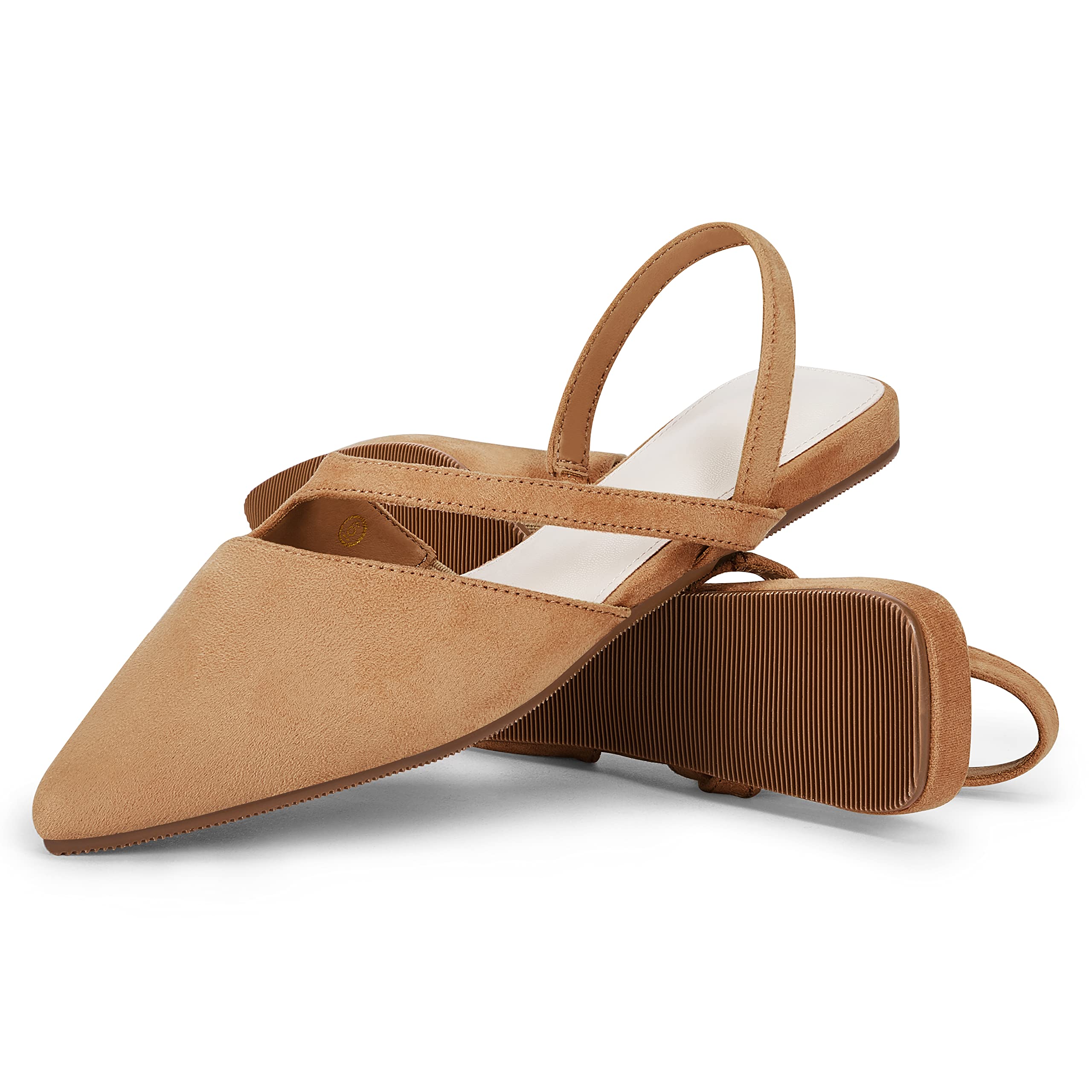 Dear Time Women's Pointy Toe Bow Flats - Super Comfy Slip-On Shoes For Work & Weddings