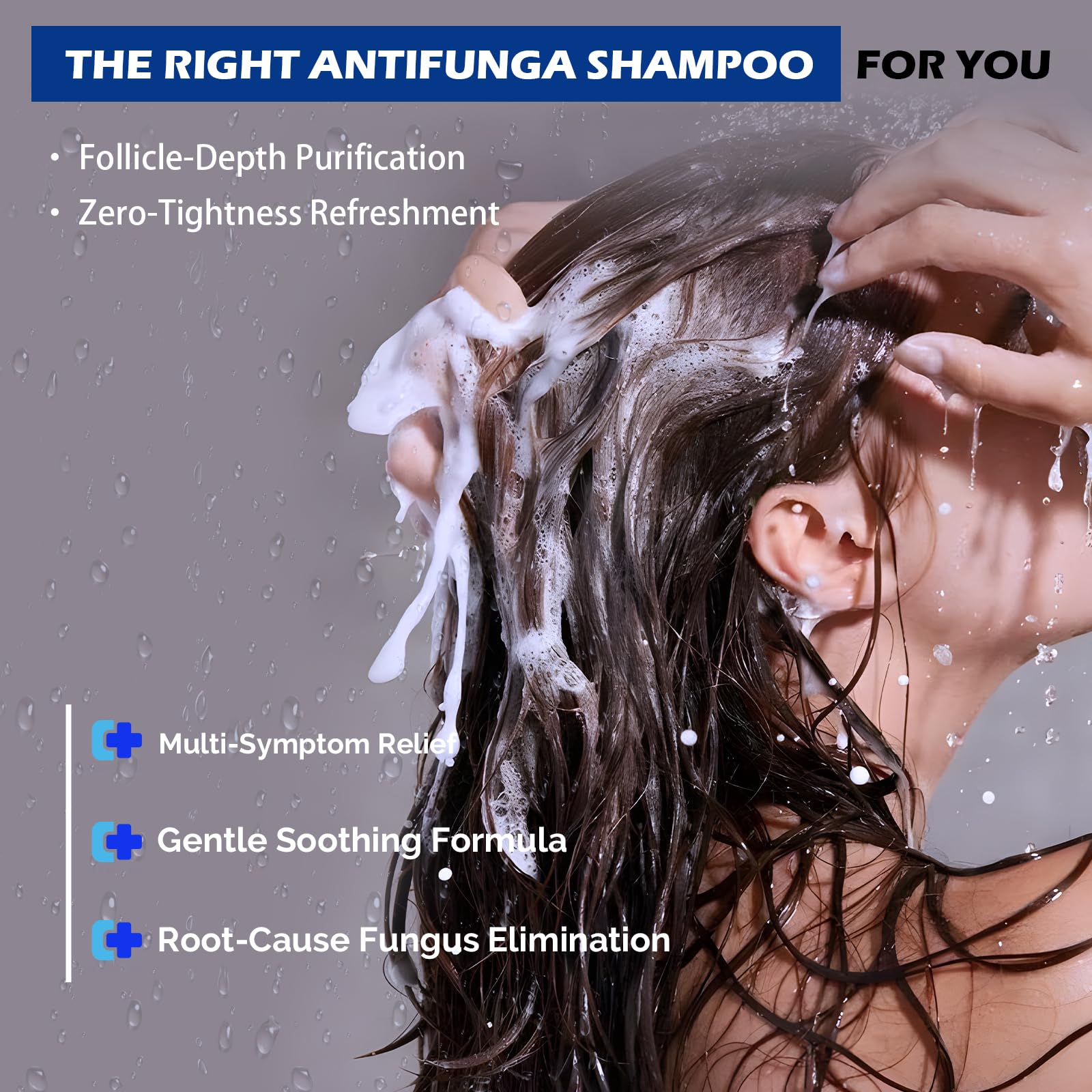 Champú antifúngico para dermatitis seborreica, foliculitis y psoriasis del cuero cabelludo, champú anticaspa para hombres y mujeres, alivia la picazón del cuero cabelludo, la sequedad, sin sulfatos ni 4