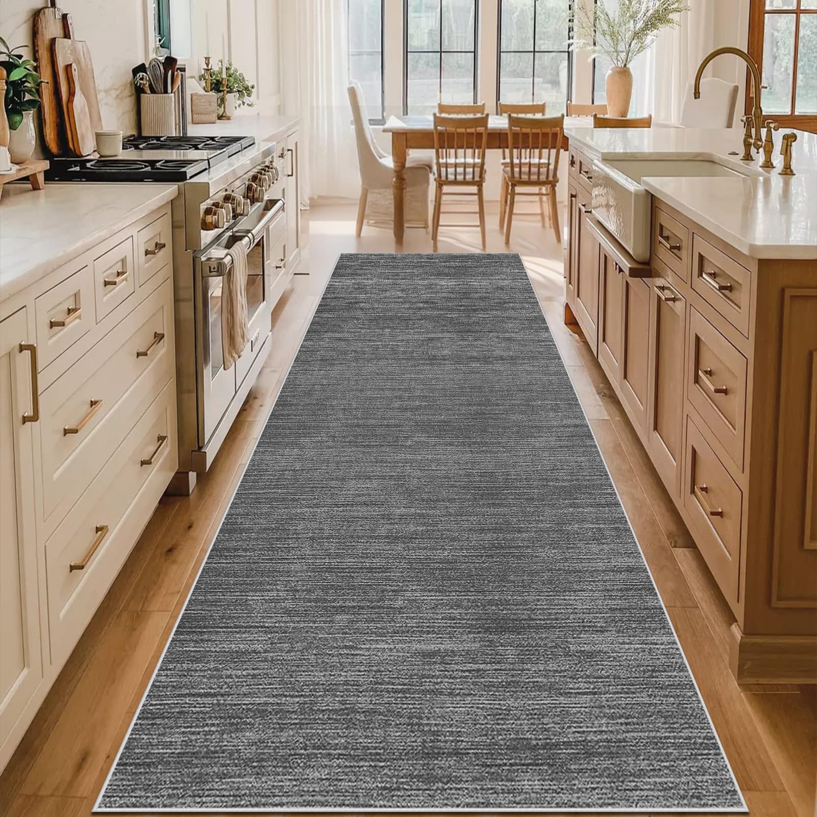 Loper Tapijt Lang antislip Keukentapijt Wasbaar Vloerkleed 70 x 400 cm Absorberend Keukenmat Woonkamer Tapijt Machinewasbaar Gangtapijt voor Hal Keuken Slaapkamer Gang Tapijtlopers