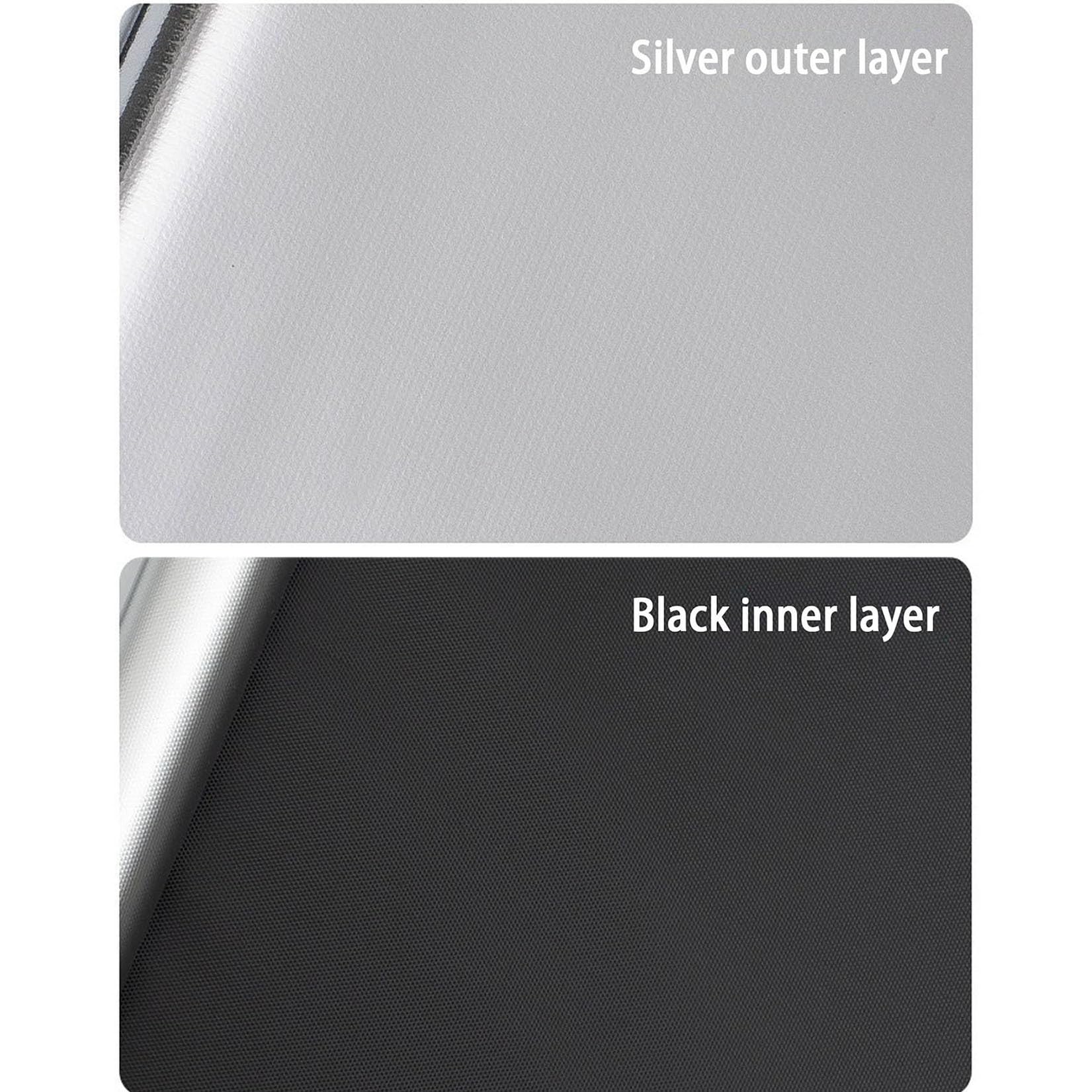 Store enrouleur occultant 80 x 200 cm, isolation thermique sans perçage, rideaux de protection solaire, double face, noir et anthracite, blocage de la lumière ultime pour plus d'intimité et