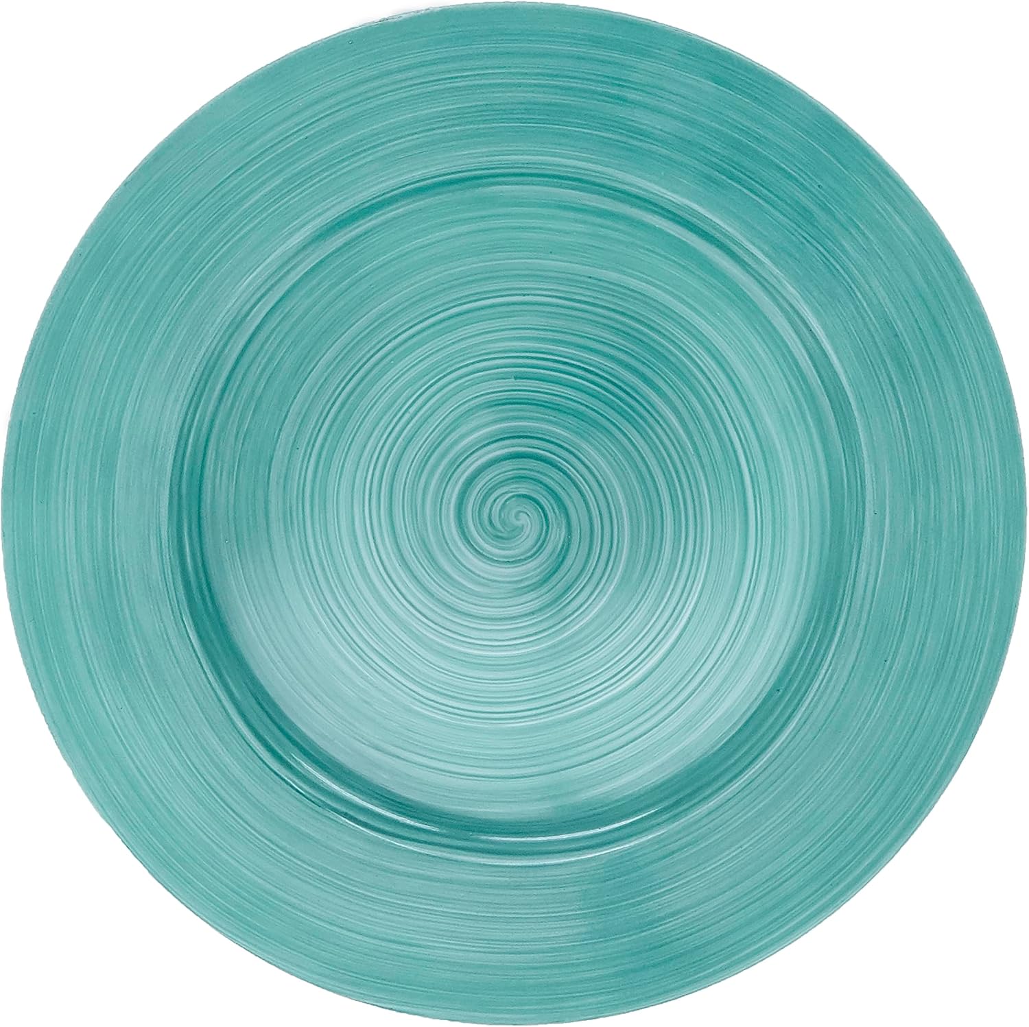 Elegant Aqua Ceramic Look Charger Plates Set of 4