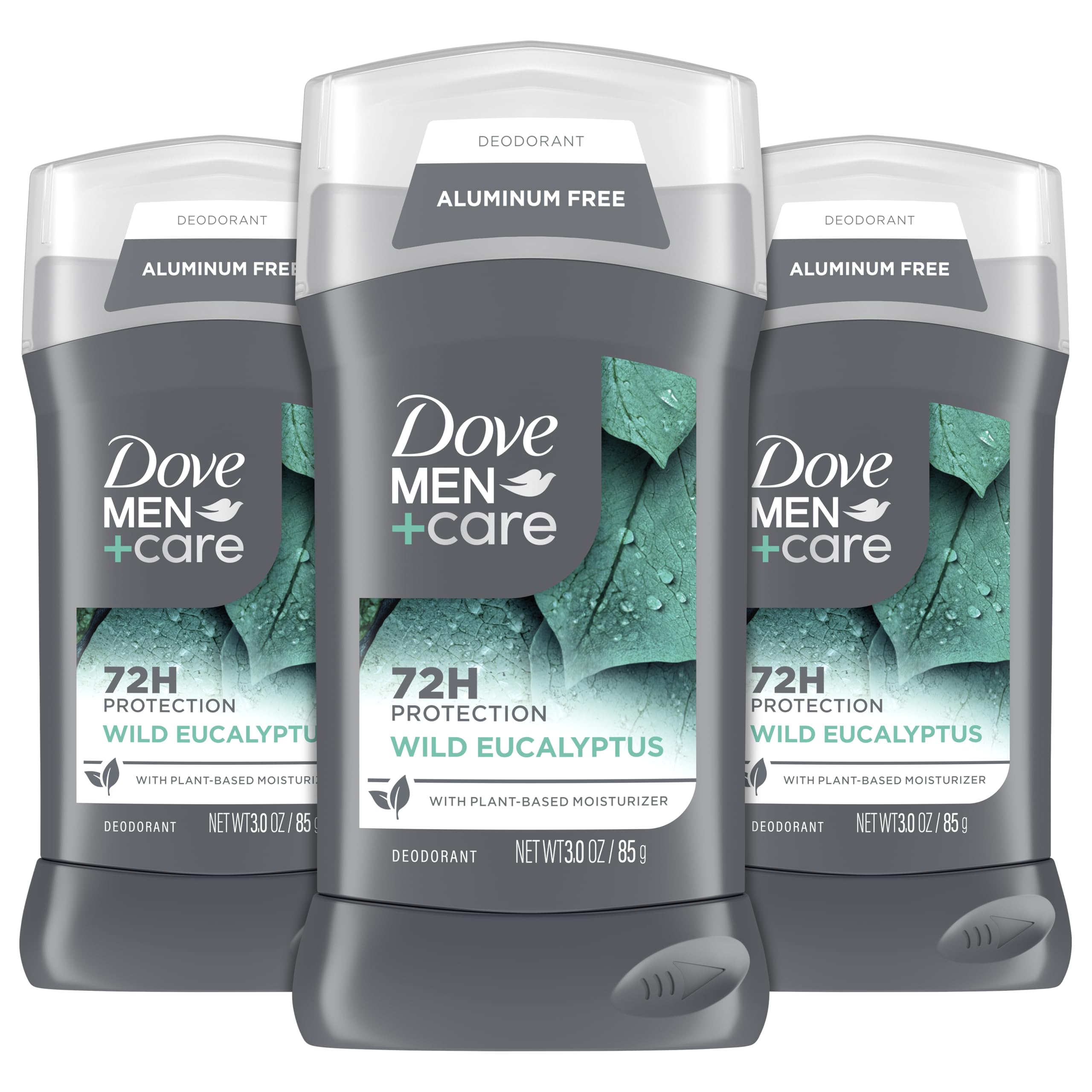 DOVE MEN CARE Aluminum Free 3 Pack Wild Eucalyptus Deodorant for Men 3 oz