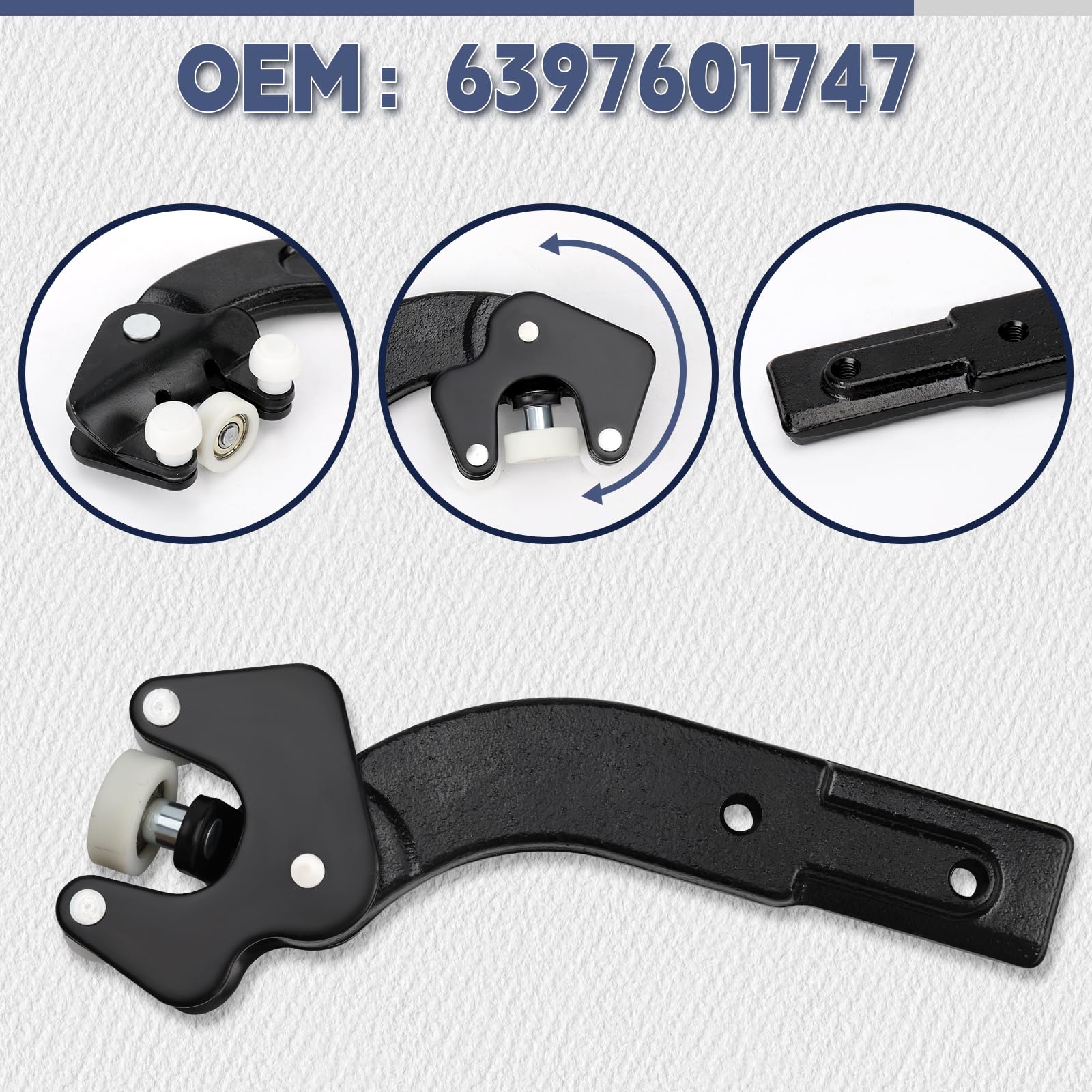 Juego de guías de rodillos para puerta corredera derecha para Mercedes-Benz Viano W639 2003-2022, guía de rodillos para puerta corredera, puerta lateral derecha para Vito/Mixto Van W639
