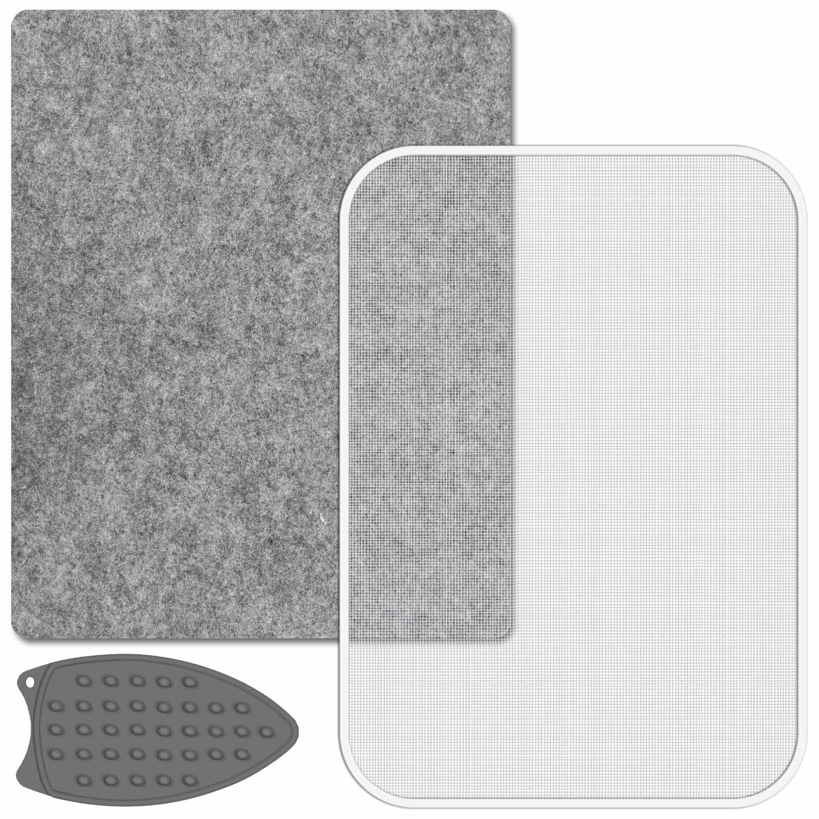 Seloom17"X13.5" Wool Ironing Mat for Quilters with Iron Mesh Cloth, Wool Pressing Pad Easy Pressed Iron Mat for Retains Heat, Great for Quilting & Sewing Projects