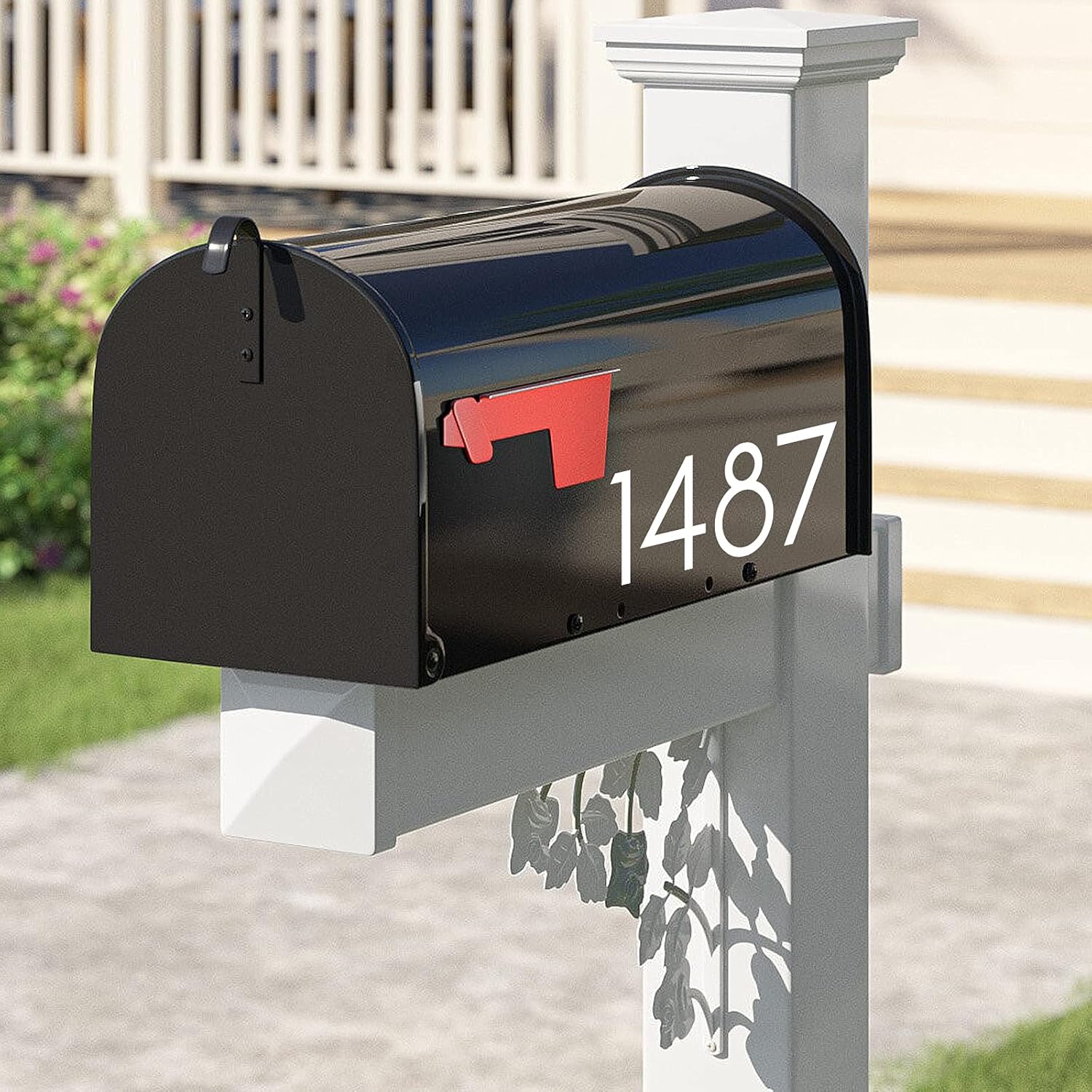 2 inch Reflective Mailbox Numbers Sticker (0-9, 5 Sets) Modern Number Vinyl Waterproof Number Self Adhesive Sticker for Signs, Door, Cars, Trucks, Home, Address Number