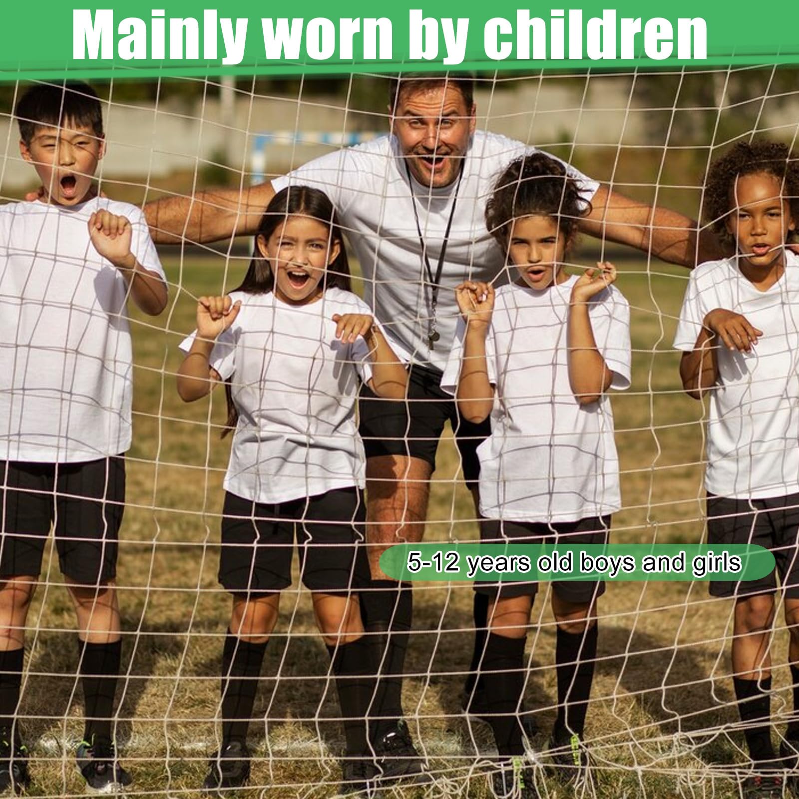 4 Paia Calzettoni Calcio Bambino, Ragazzi e Ragazze Lunghi Calze Grip Calcio, Traspiranti Elastiche Sportivi Allenamento Calze, Sportivi Lunghi Calze per Rugby, Hockey, Corsa,5-12 Anni
