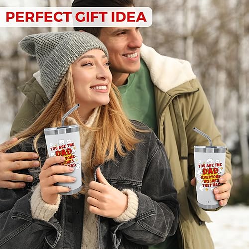 Miniatura 8 de BEEYOND Vaso de café de viaje de 20 onzas con tapa deslizante y pajilla, taza de café de acero inoxidable a prueba de derrames, acero inoxidable