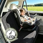 Dog Car Seat Cover for Back Seat, Waterproof 600D Oxford Protector for Travel and Daily Use, Non Slip Scratch Resistant Bench Cover, Easy to Clean, Fits Compact Cars/Subcompact SUVs, 52 Inch