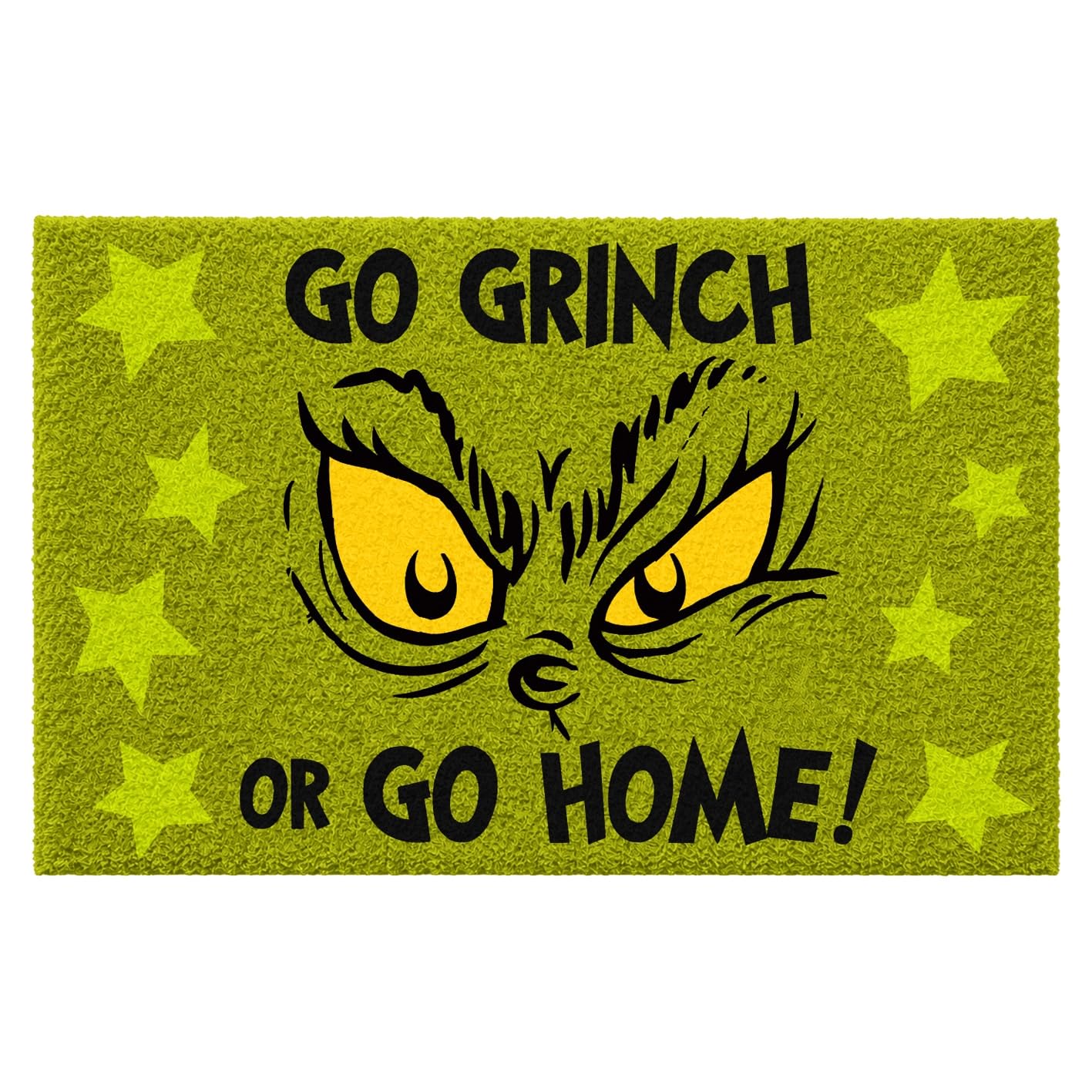 The Grinch Go Grinch Coir Doormat, Official Licensed Home Entrance Gift