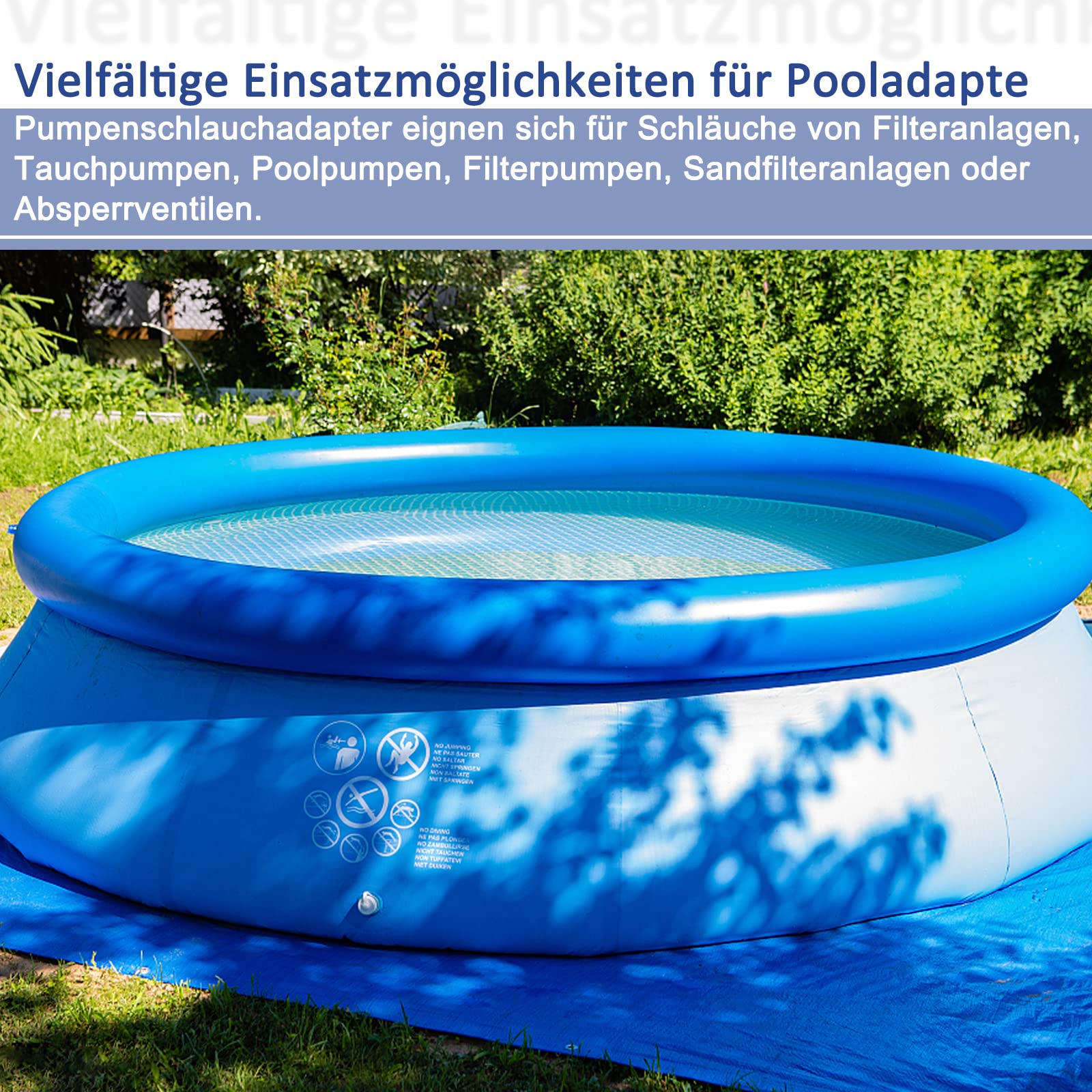 Poolschlauch T-Verbinder Für Coleman & Intex Pools – 3,8 Cm Schlauchadapter Mit 3 Dichtungen
