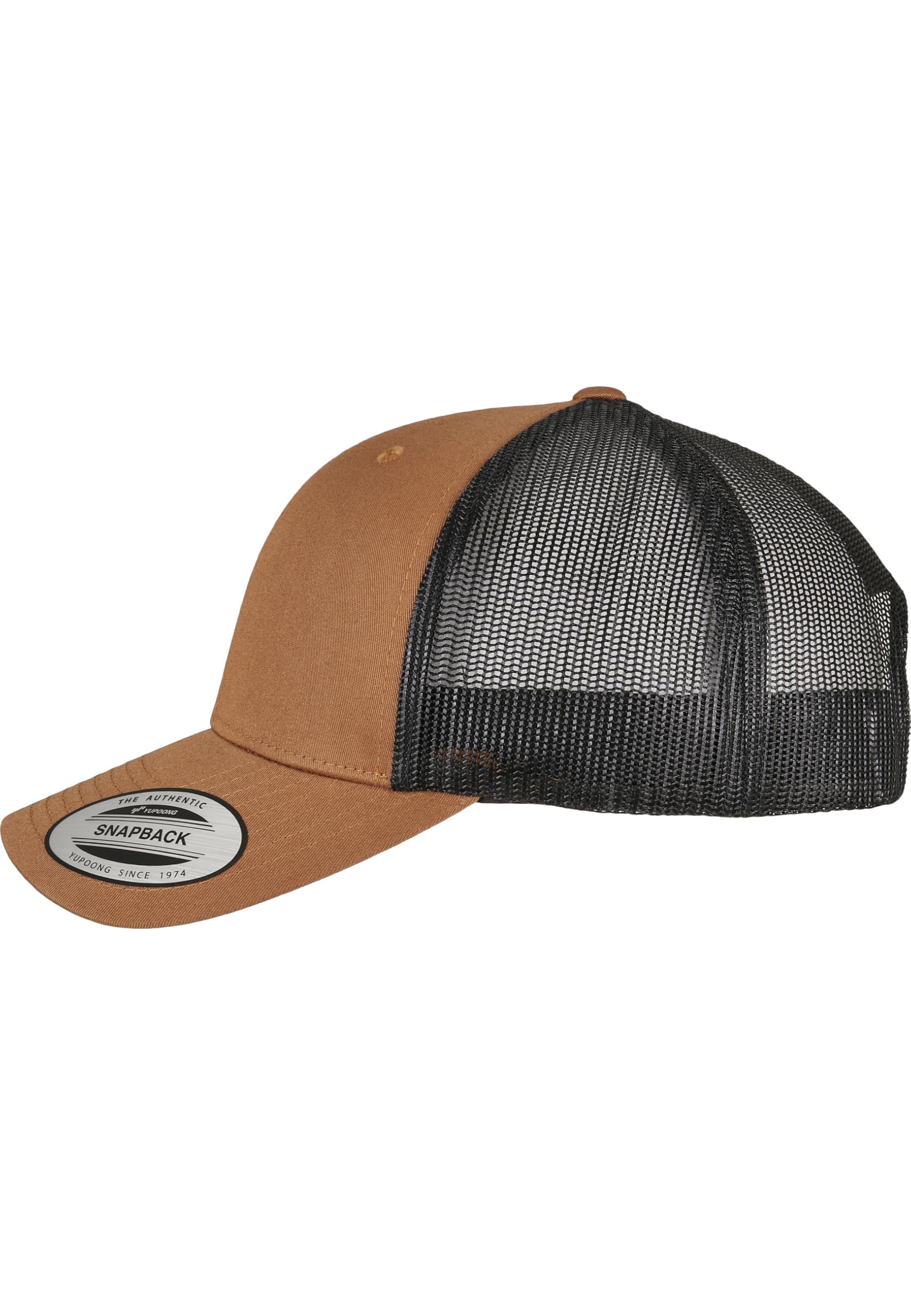Flexfit Czapka baseballowa, uniseks, nieprzejrzysta, Caramel/Black, Rozmiar uniwersalny