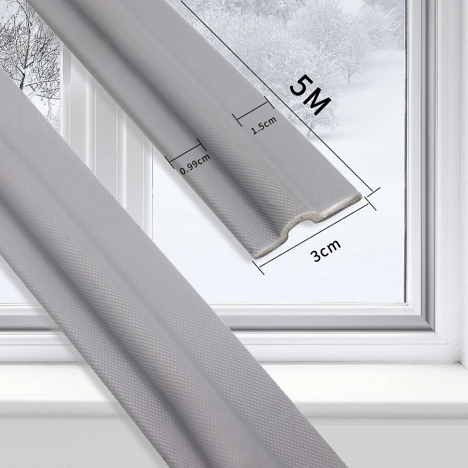 Buy 5M/196Inch Draft Excluder for Windows,Draft Excluder for Doors