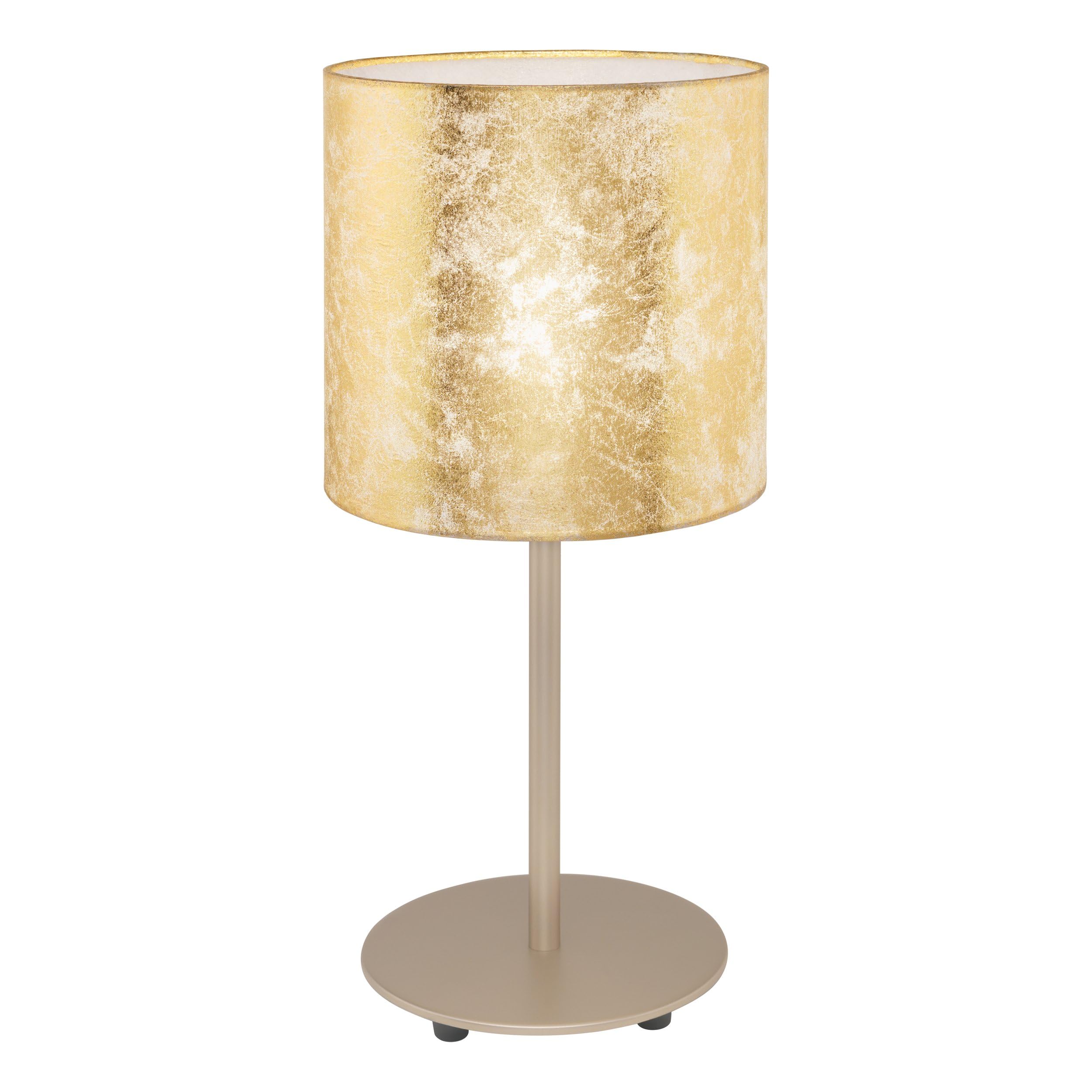 Eglo Gold Viserbella Champagne Fabric Table Lamp