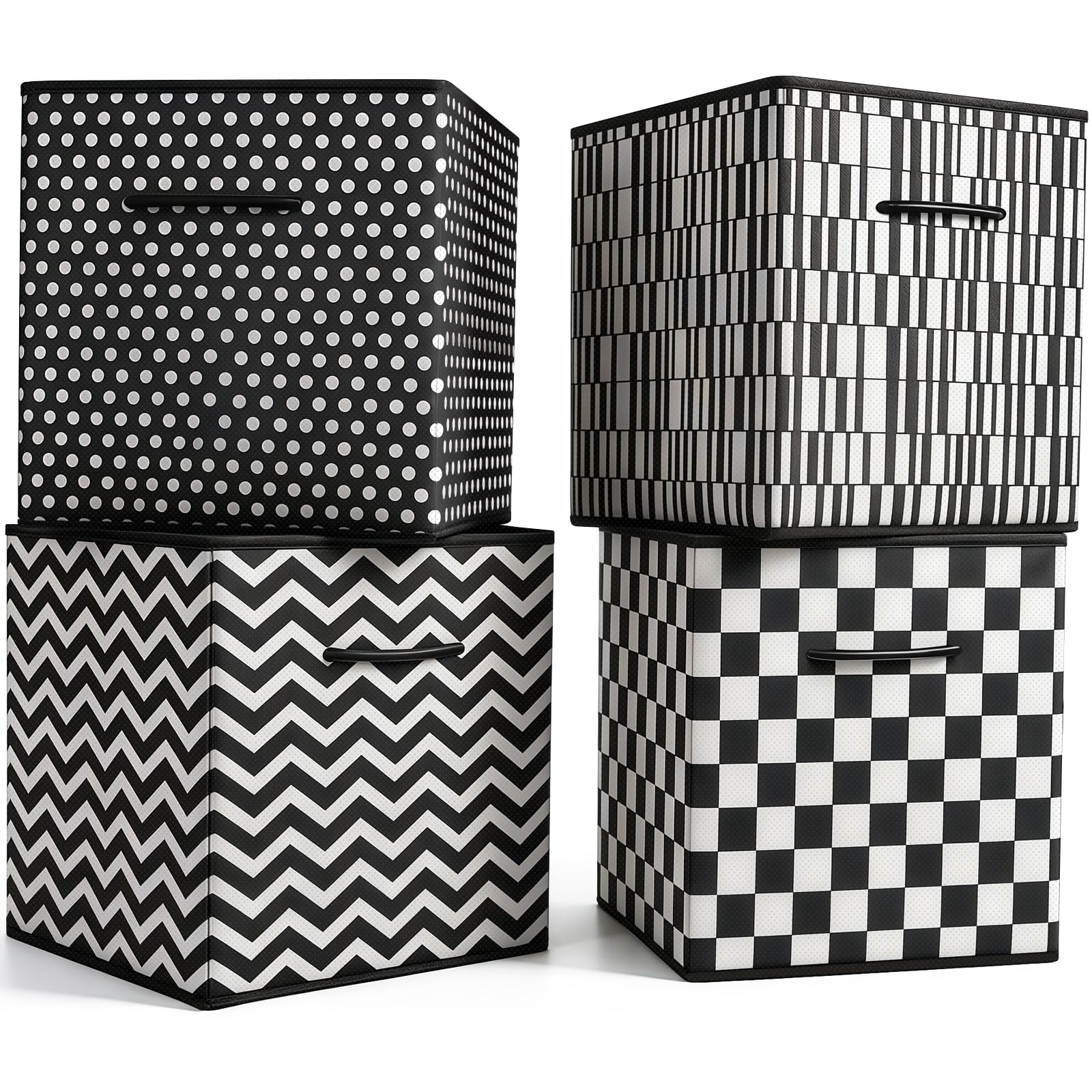 Amazing Tour Cube Storage Boxes, Foldable with Handles, 4 Pack