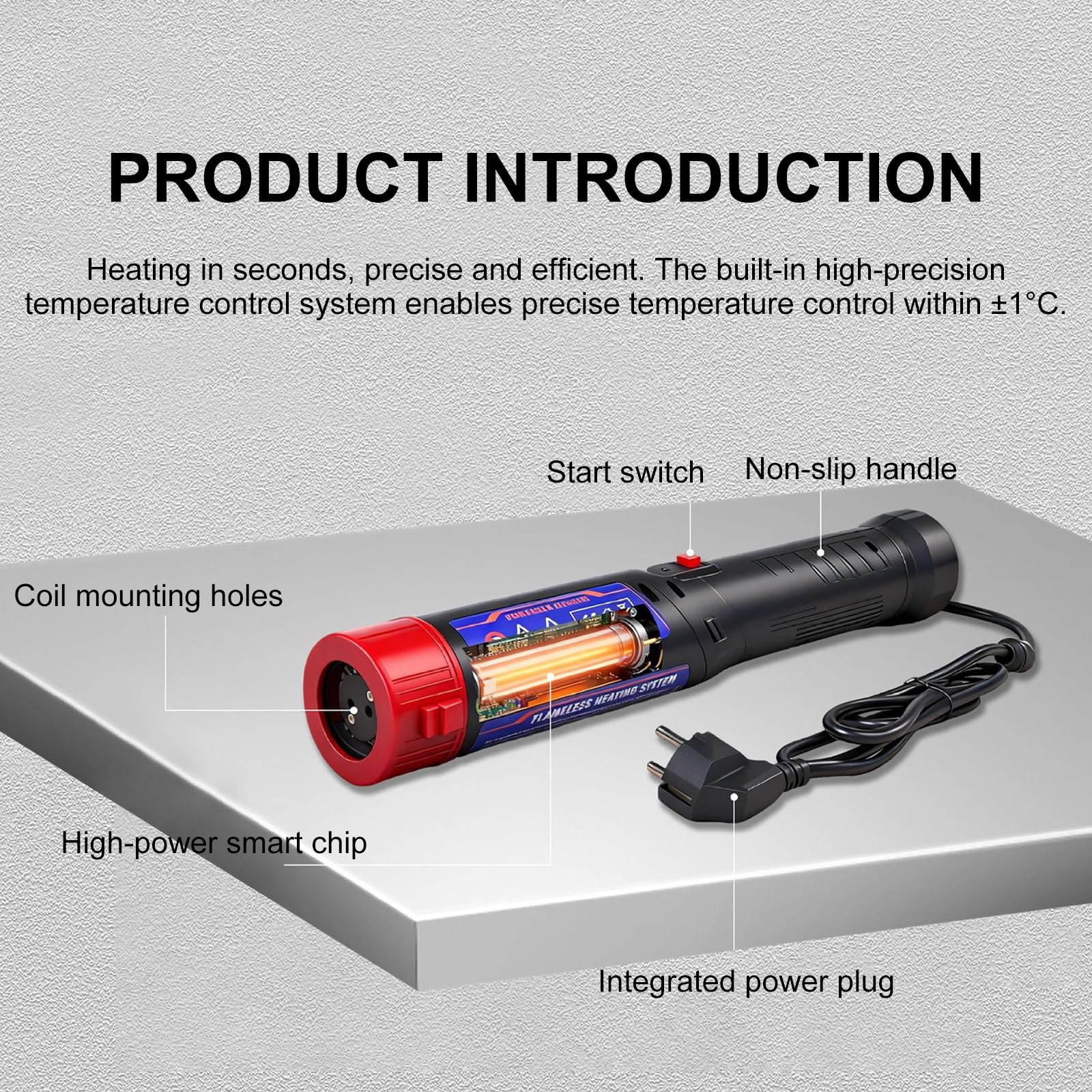 PrzenośNa Nagrzewnica Indukcyjna 1700 W, Magnetyczne NarzęDzie Do Nagrzewania śRub, Obrotowy Uchwyt Do WykręCania ZardzewiałYch śRub, Z 4 Cewkami I PudełKiem