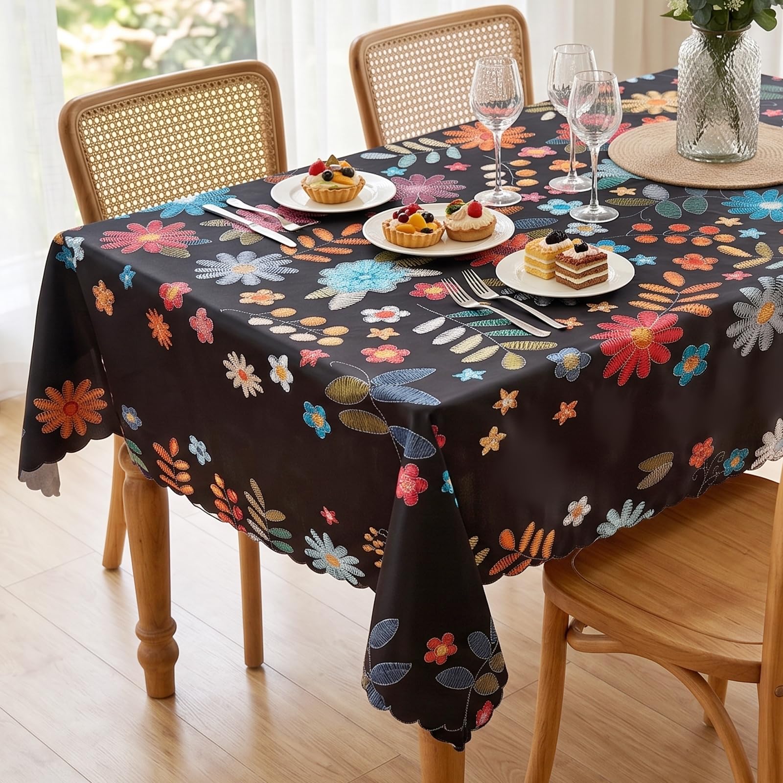 Vicloon Waterproof Rectangular Table Cover Protector, 200x140cm