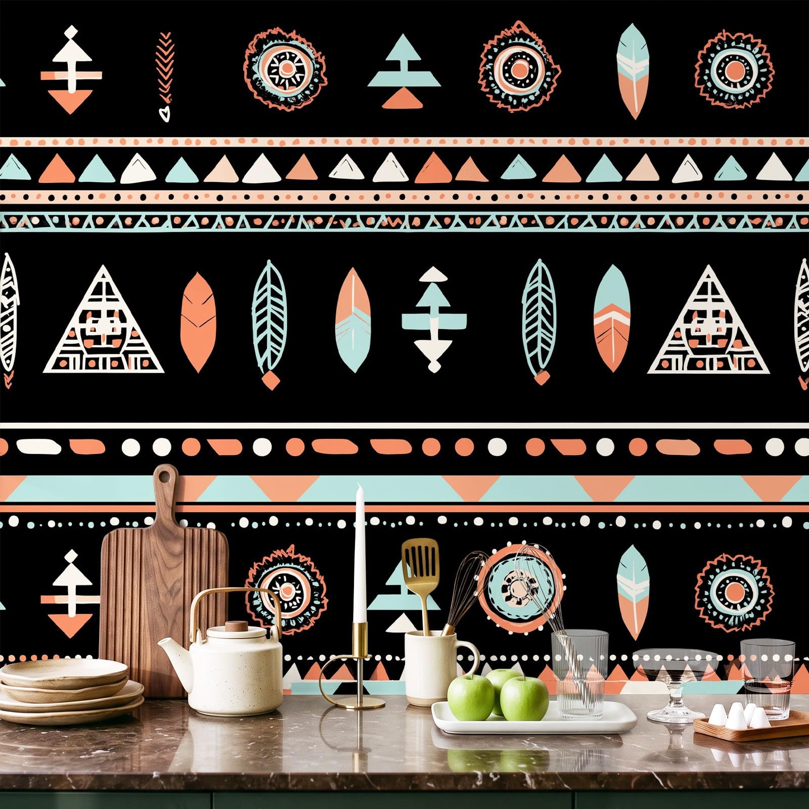 Fototapeta indiańska, plemienna tapeta etno, 350 x 250 cm, włóknina, dekoracja ścienna, tapeta ścienna, dekoracja ścienna, tapeta dekoracyjna, tapeta do gabinetu, salonu, restauracji, totem