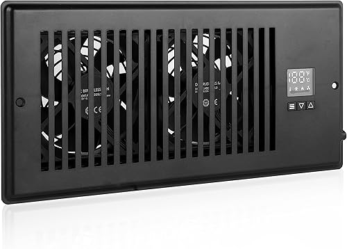 Miniatura 7 de Simple Deluxe Ventilador elevador de registro de 10 pulgadas con termostato, ventiladores de ventilación de alta velocidad con interruptor de