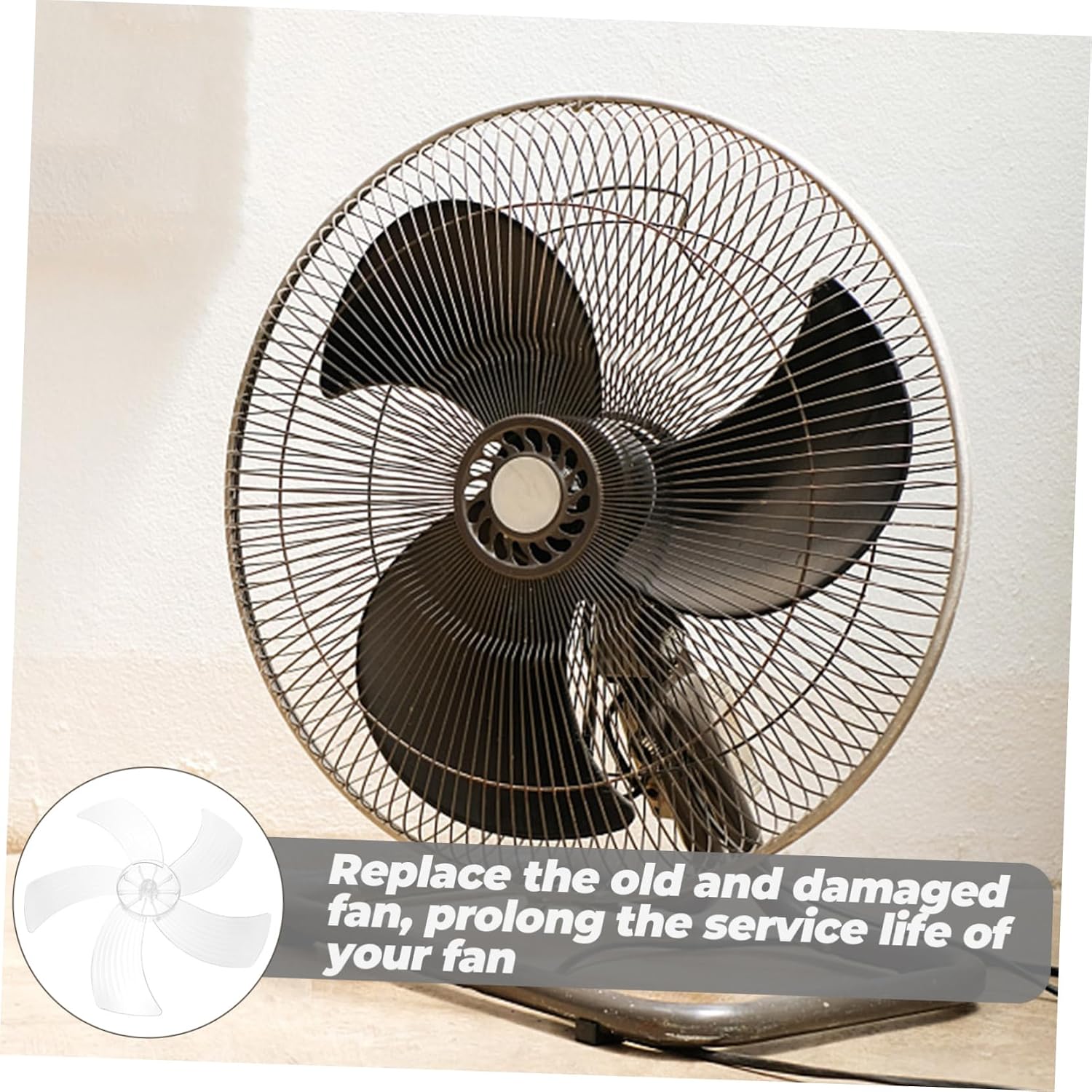 ULTECHNOVO Standing Pedestal Fan Plastic Blades Replacement Fan for Low Noise Operation Design for Oscillating Fans