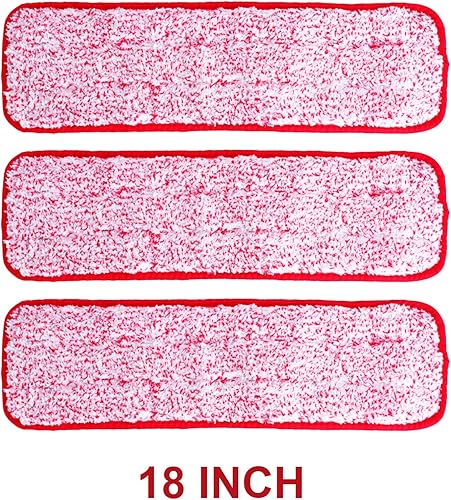 Miniatura 4 de TreeLen Almohadillas de limpieza de microfibra compatibles con trapeador Bona de 18 pulgadas, paquete de 3, ideales para cabezal de limpieza de