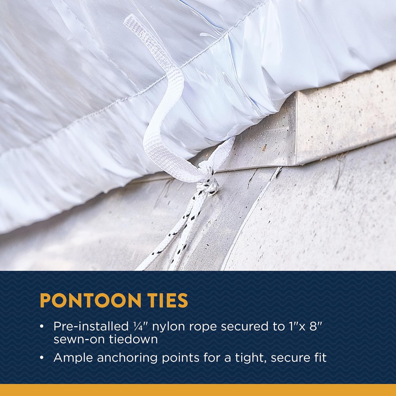 Transhield Pontoon Boat Cover, 24' Pontoon Storage Boat Cover, Heavy Duty, Waterproof & Reusable, Perimeter Rope & Straps Included (24 ft)