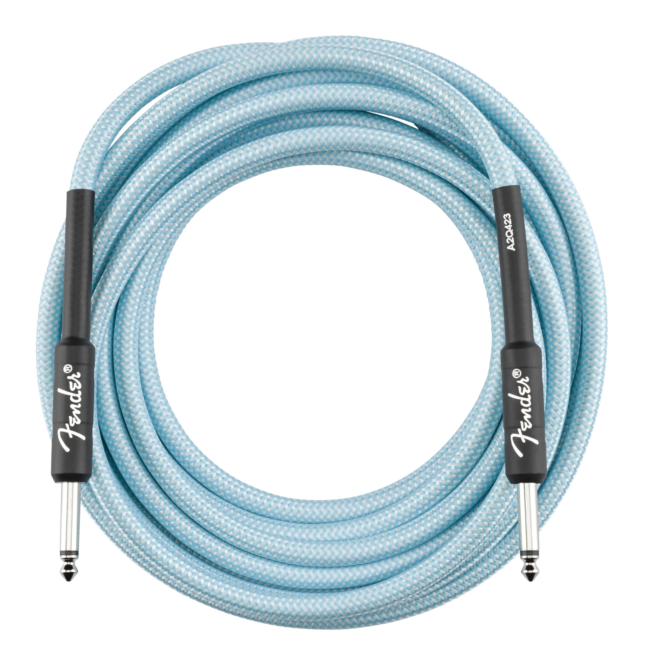 Fender Professional Series Tweed Instrument Cable, 15', Daphne Blue, 18.6 polegadas