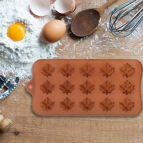 Miniatura 7 de 2 moldes de silicona para hojas de arce, moldes de fondant de otoño y otoño, molde de caramelo de chocolate para Acción de Gracias, Halloween,